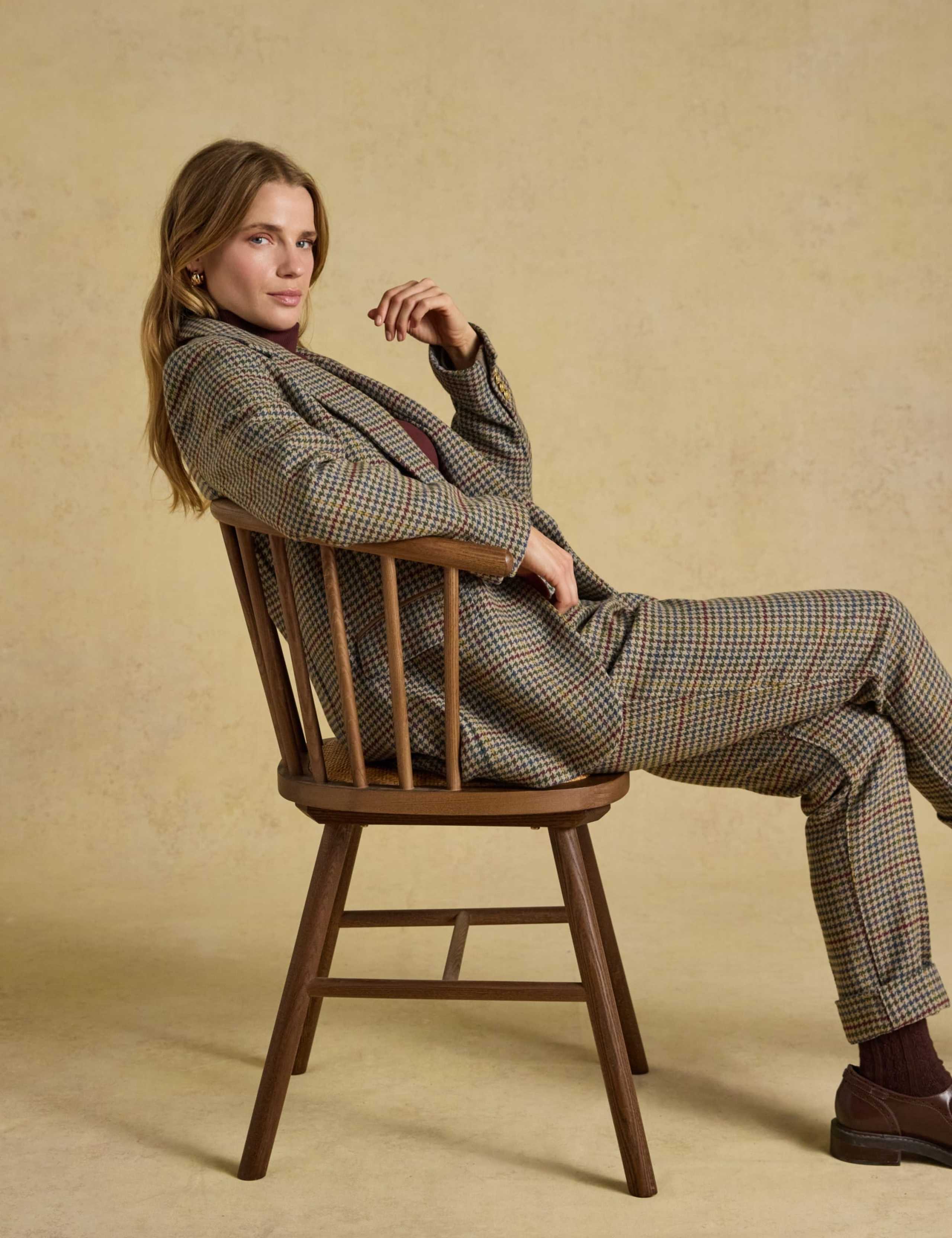 Checked Tapered Leg Trousers 4 of 7