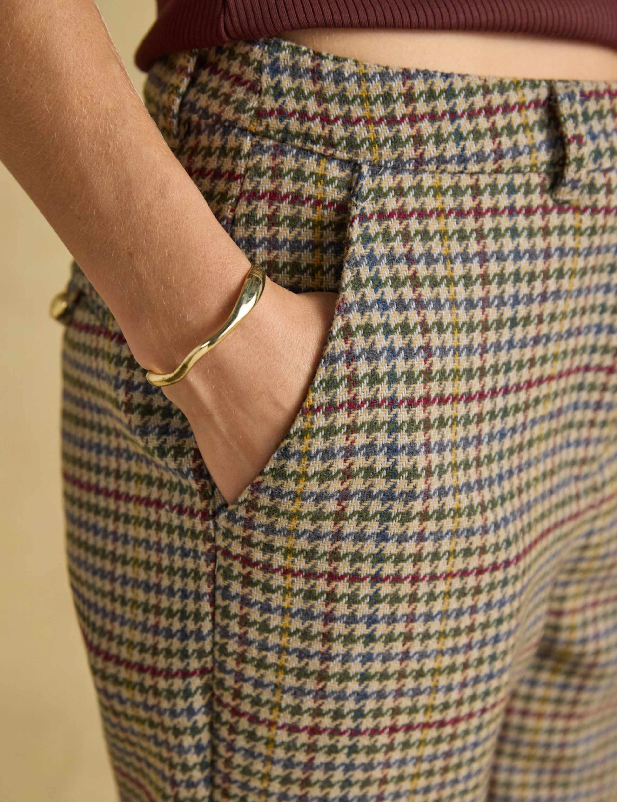 Checked Tapered Leg Trousers 7 of 7