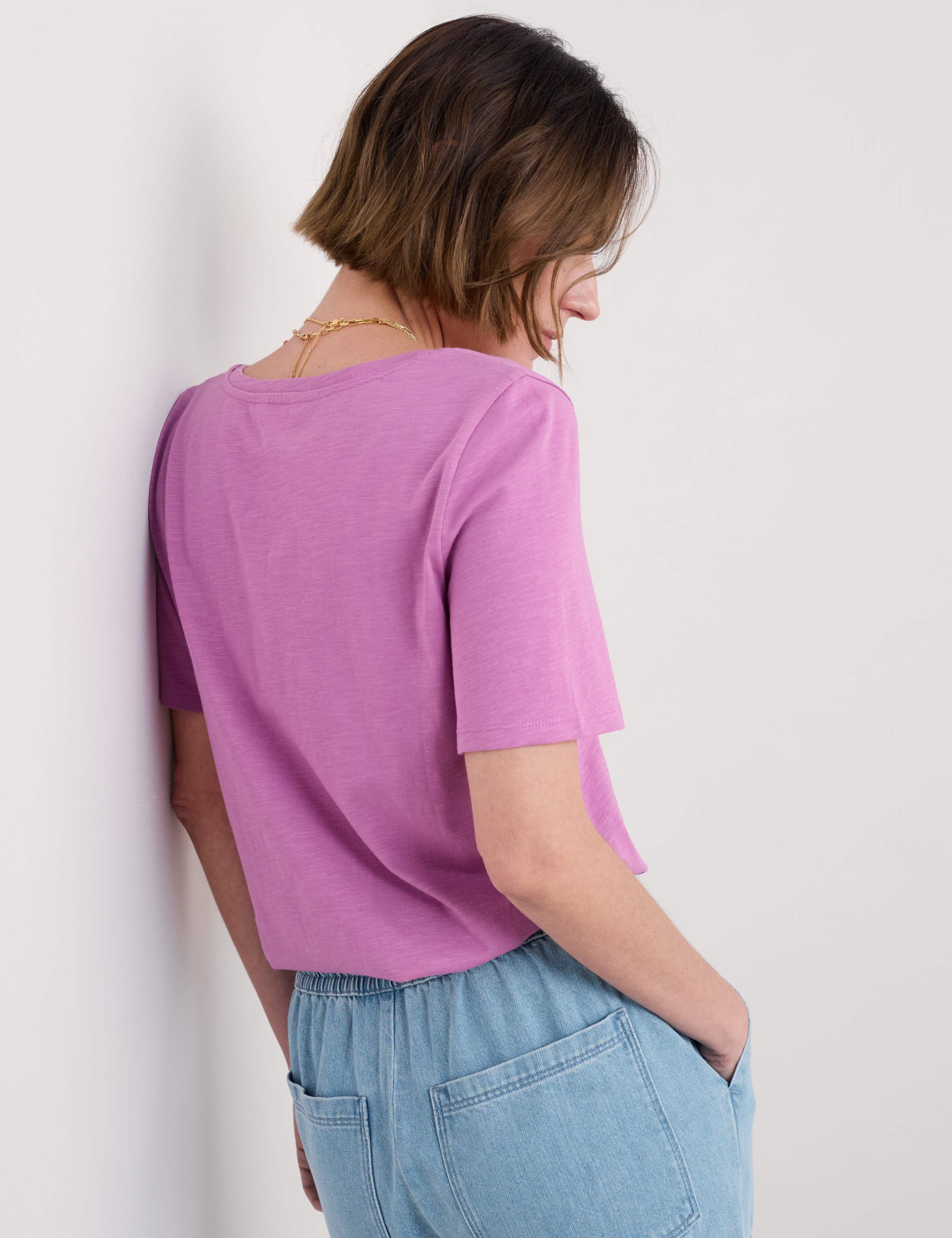 Pure Cotton V-Neck T-Shirt 4 of 4