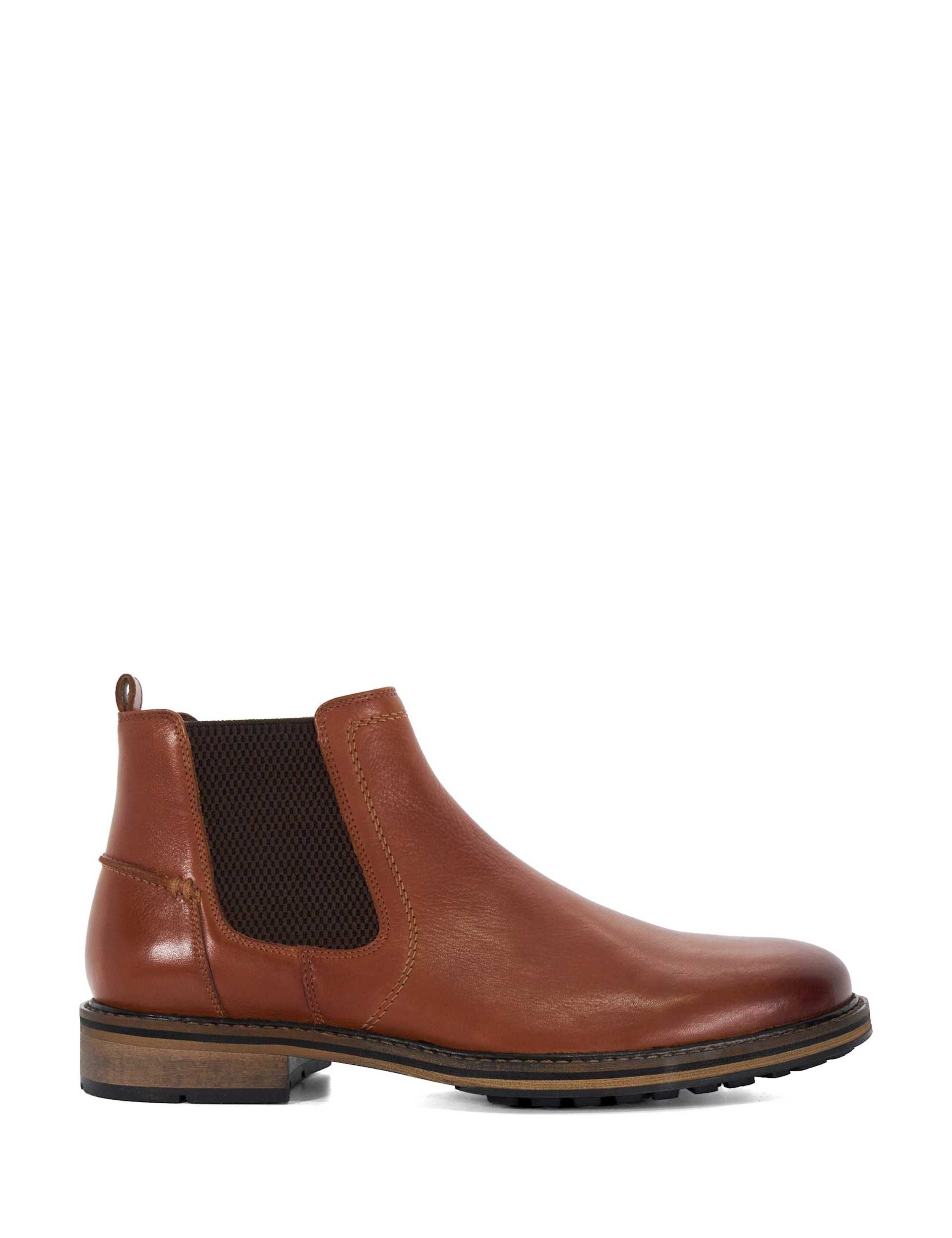 Wide Fit Leather Pull On Chelsea Boots 1 of 6