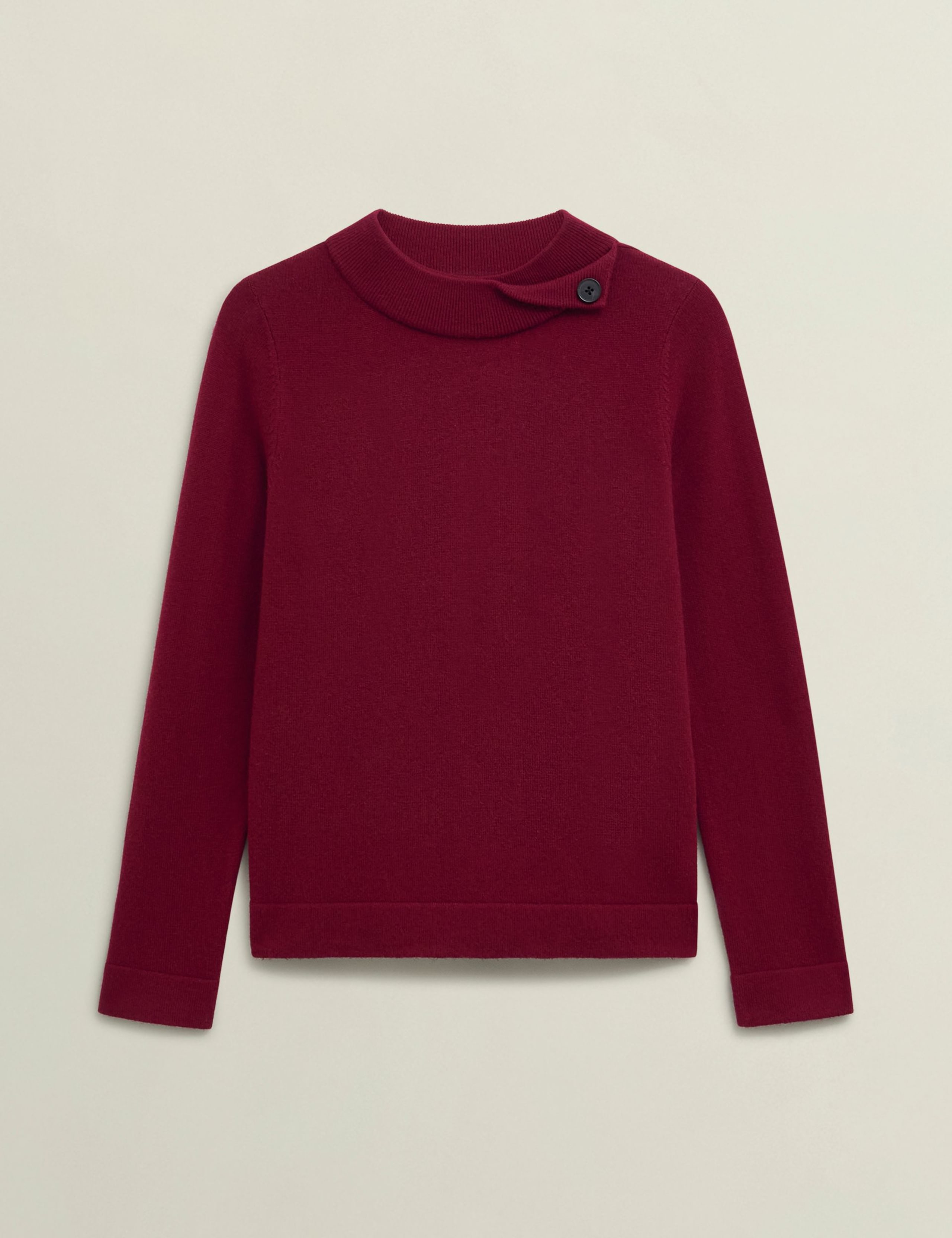 Merino Wool Rich Button Detail Jumper with Cashmere 2 of 6