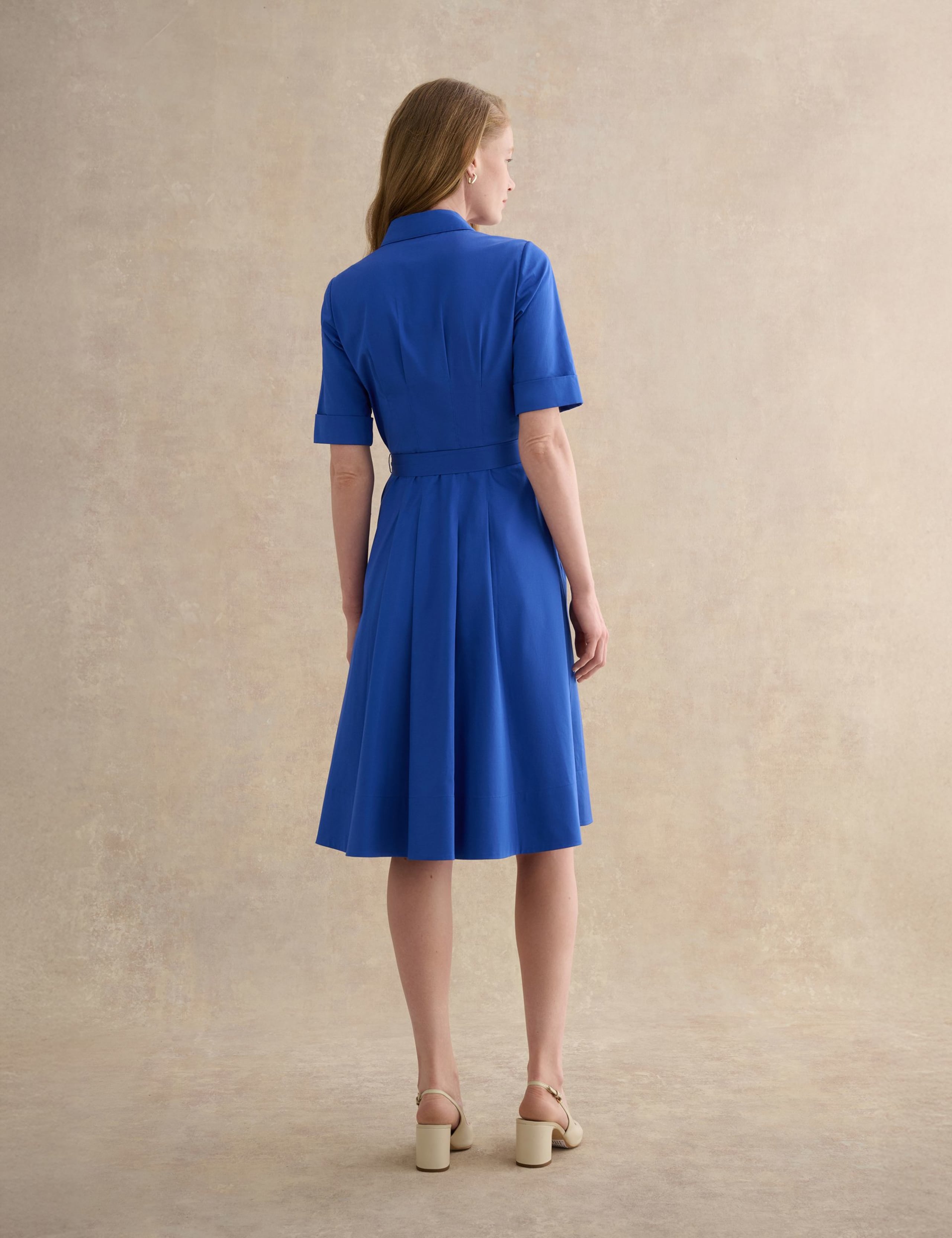 Cotton Rich Knee Length Skater Dress 4 of 5