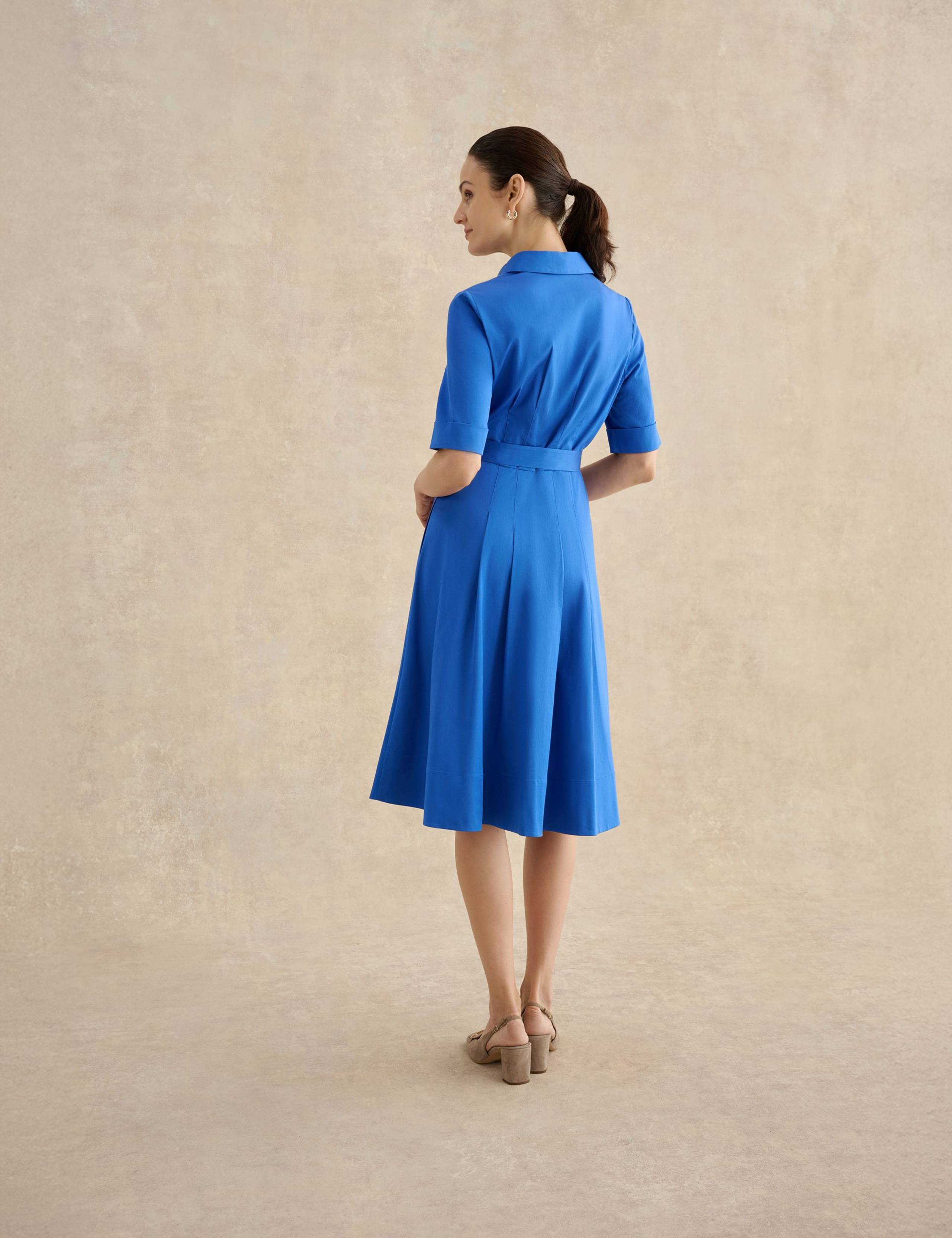 Cotton Rich Knee Length Skater Dress 4 of 5