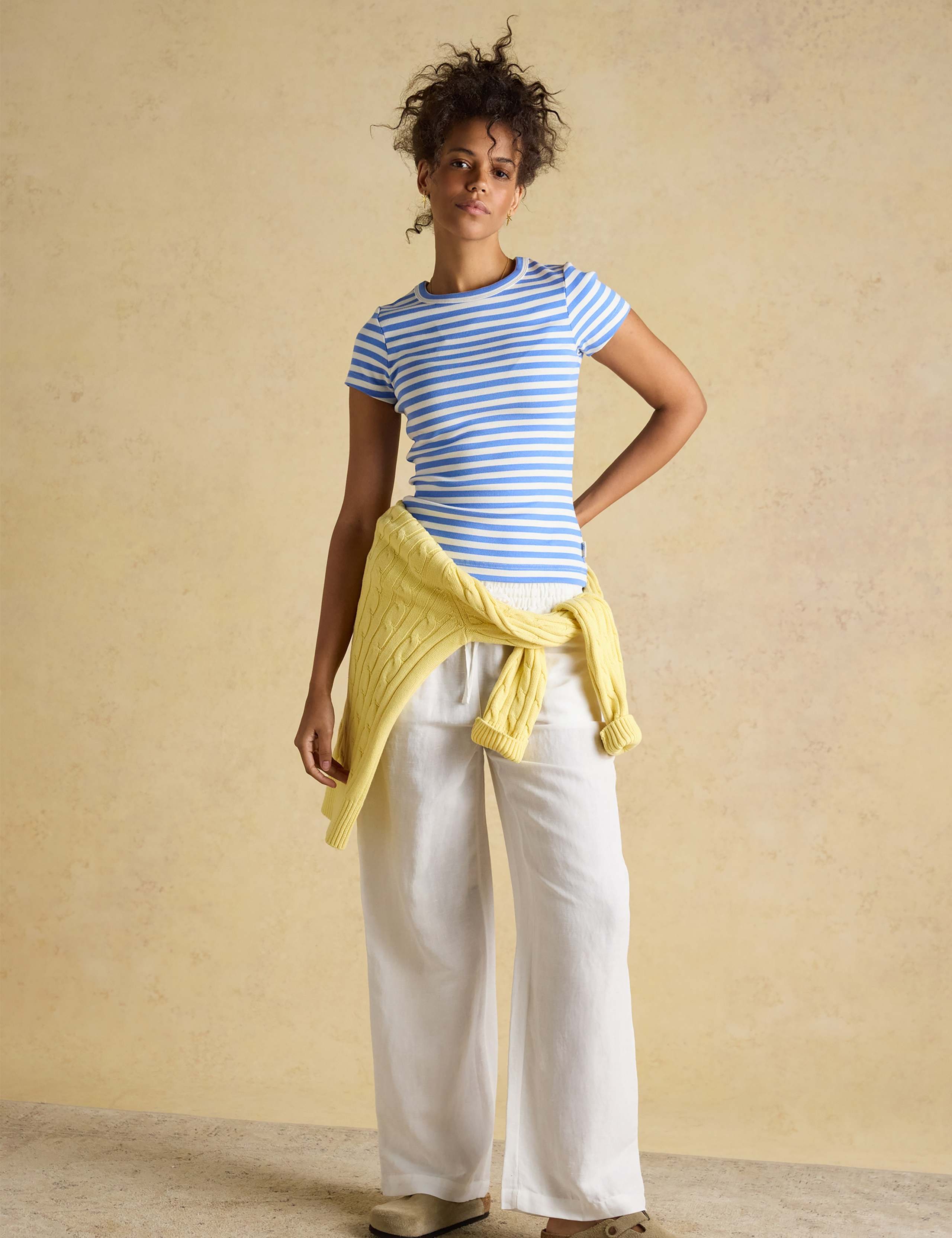 Linen Blend Wide Leg Trousers 3 of 7