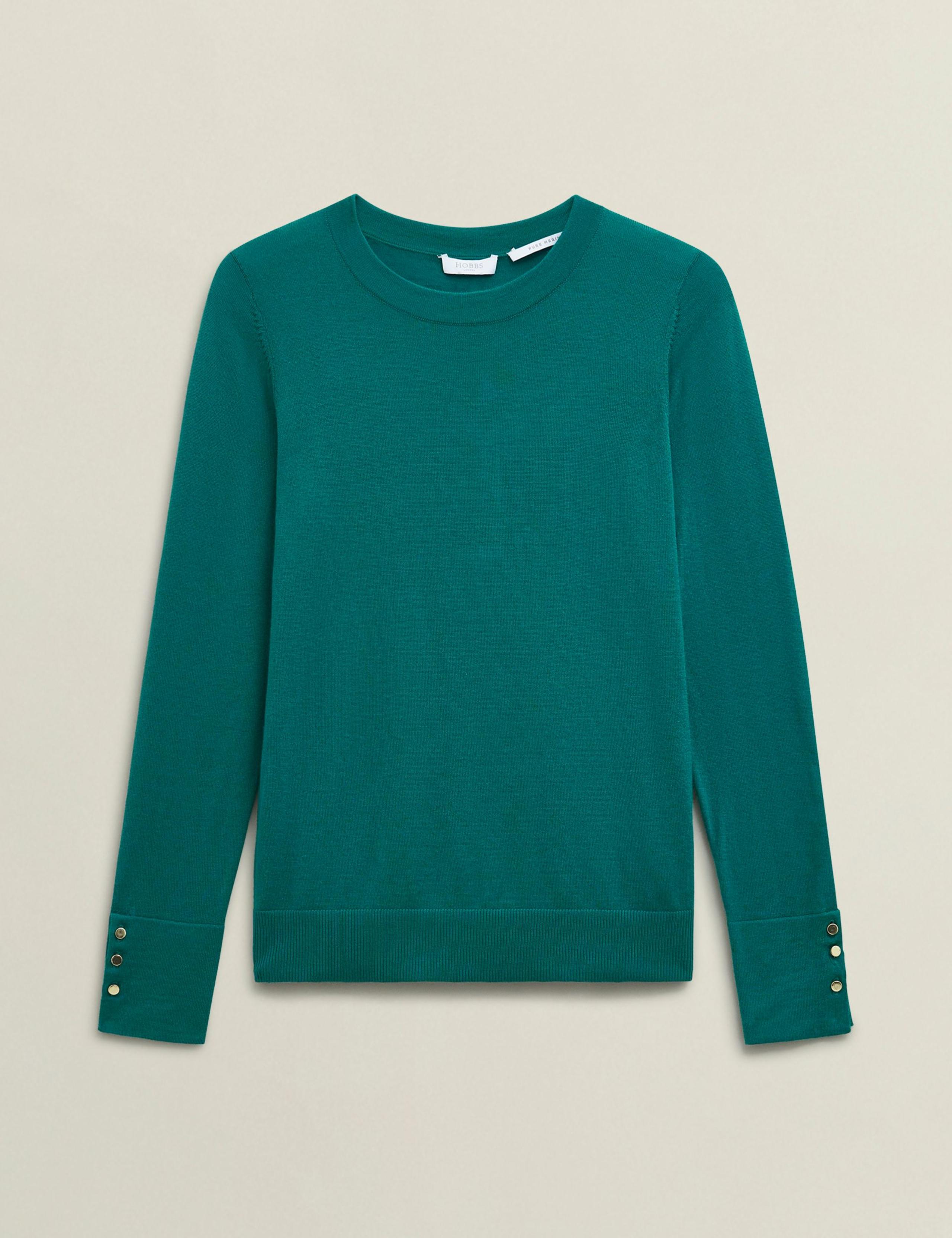 Pure Merino Wool Button Detail Jumper 2 of 5