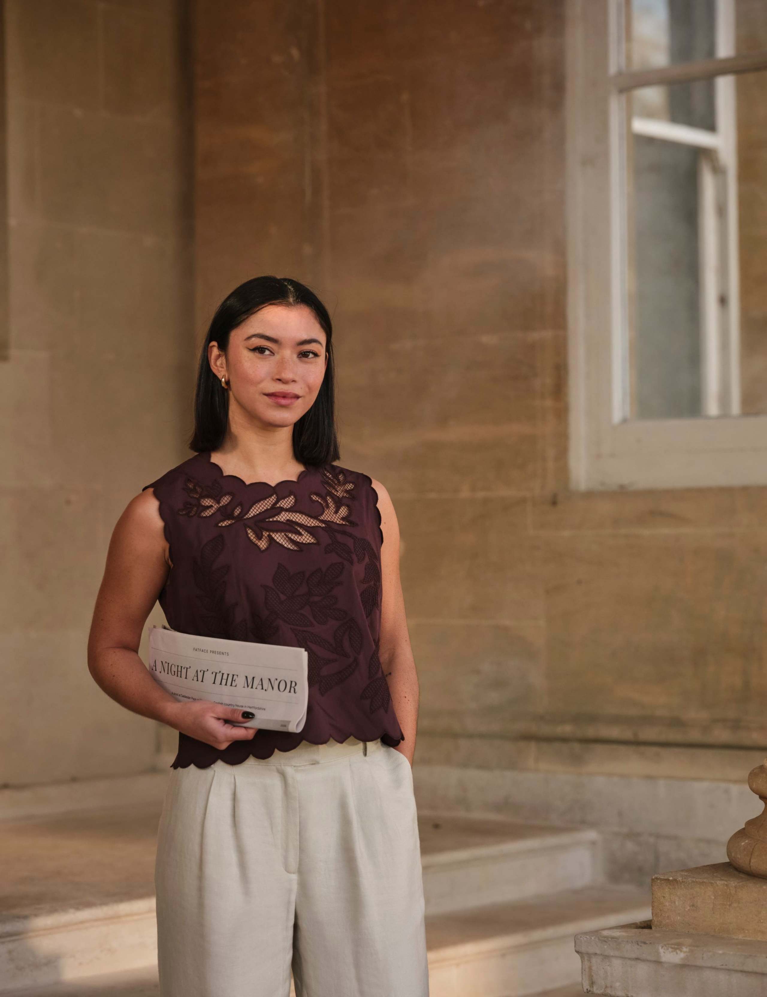 Pure Cotton Round Neck Cutwork Detail Top 7 of 7