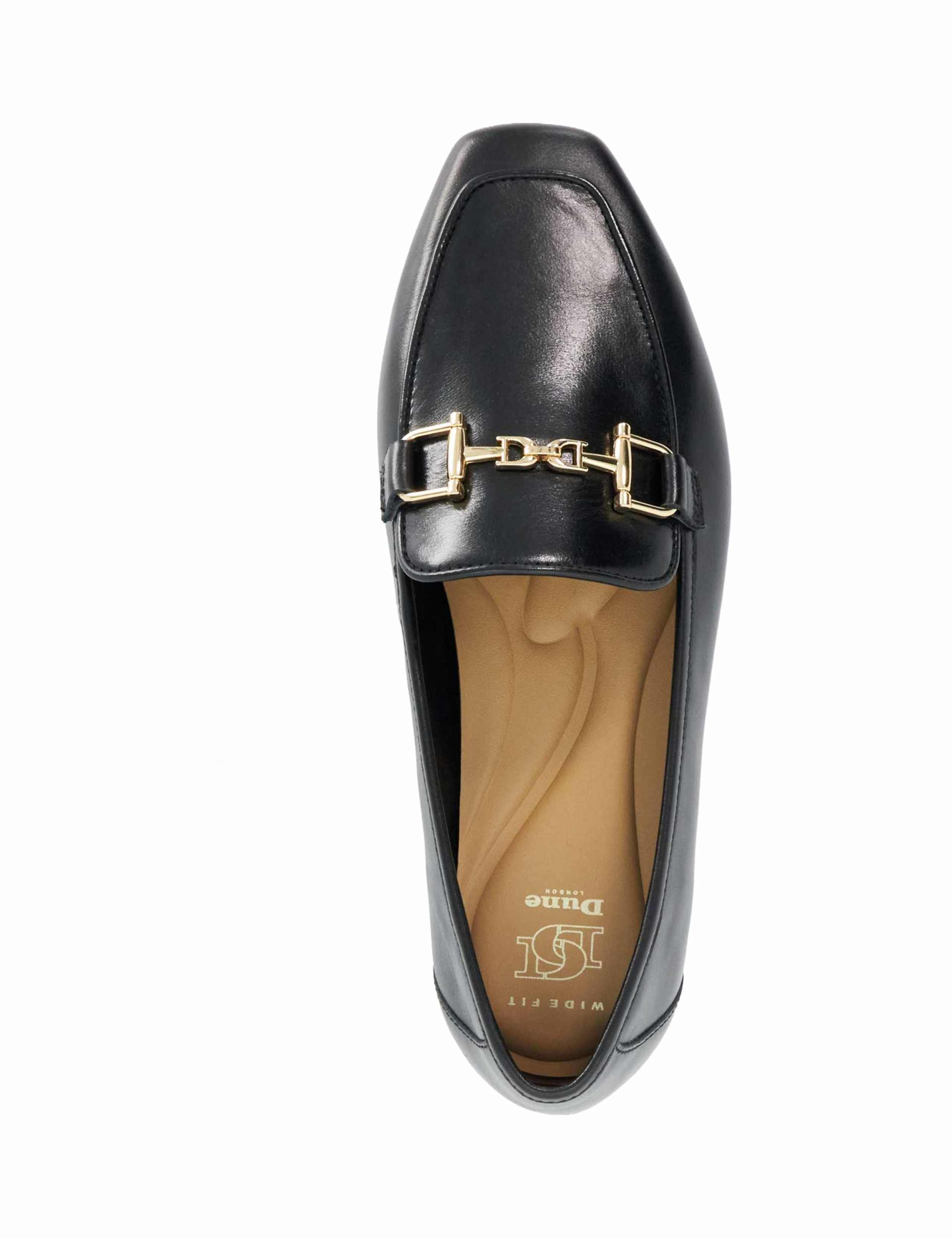 Wide Fit Leather Snaffle Trim Loafers 3 of 6