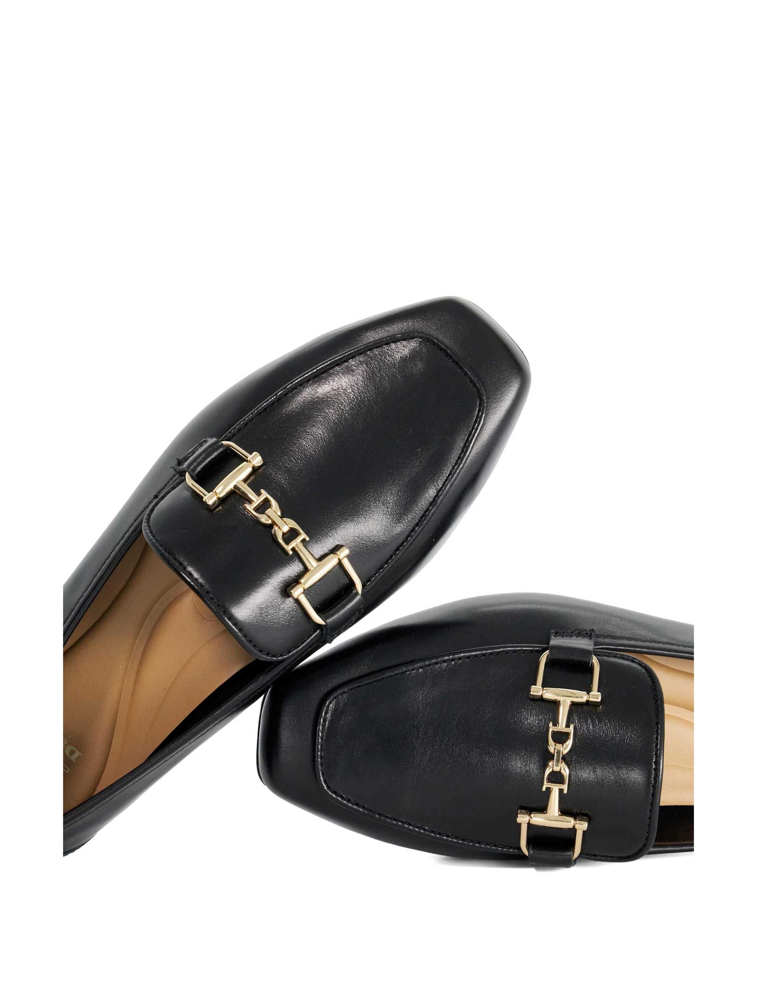 Wide Fit Leather Snaffle Trim Loafers 4 of 6