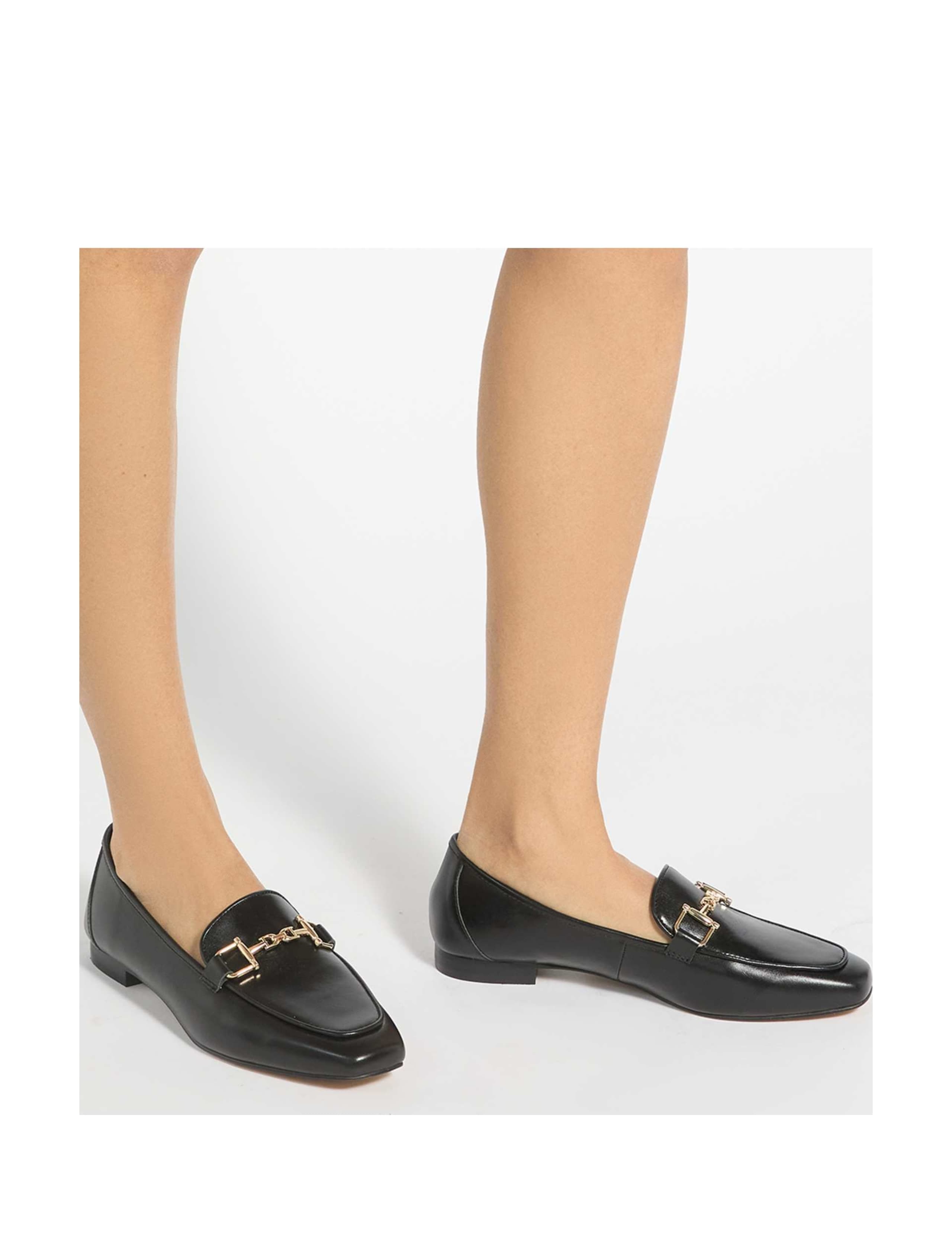 Wide Fit Leather Snaffle Trim Loafers 5 of 6