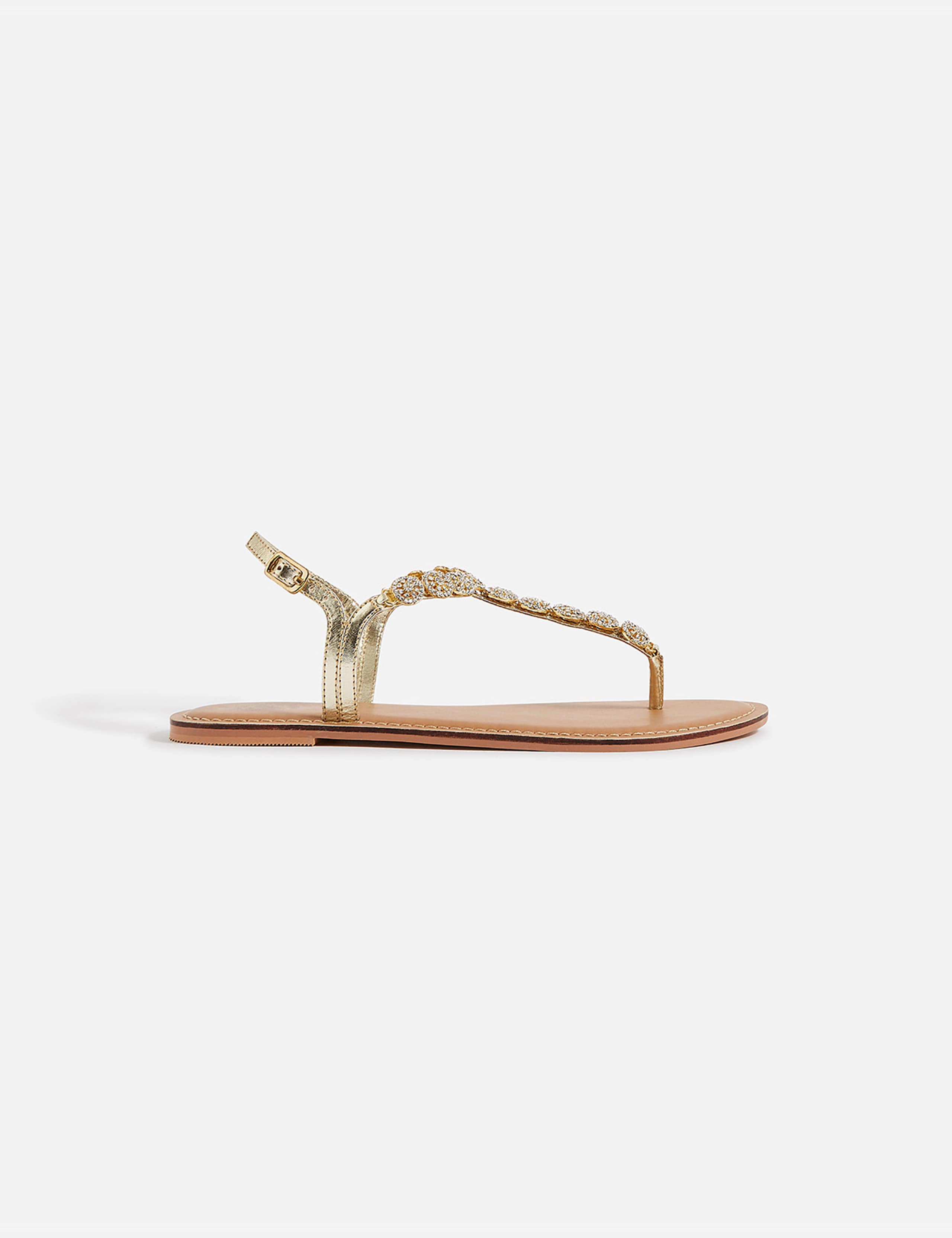 Sparkle Flat Toe Thong Sandals 2 of 4