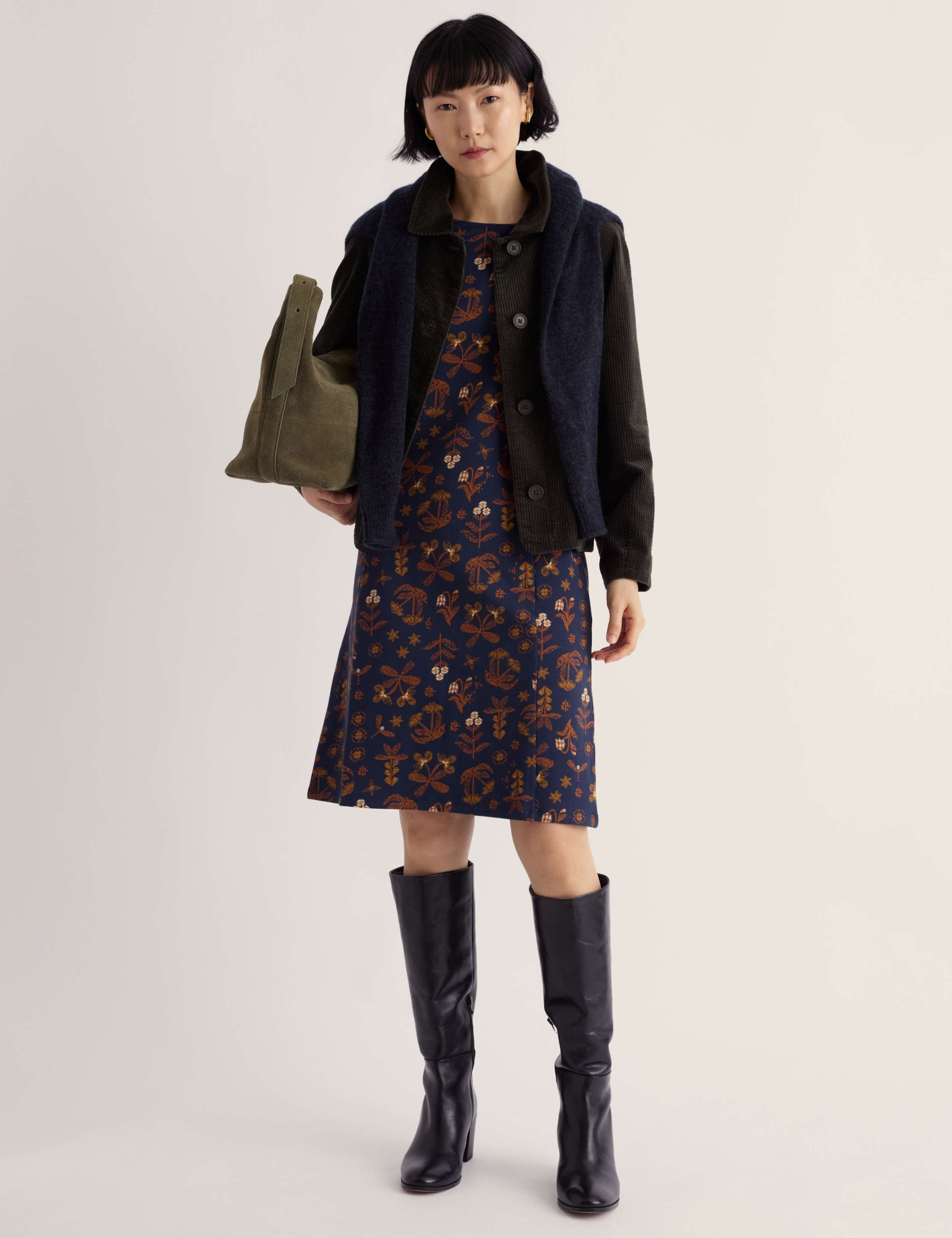 Floral Slash Neck Shift Dress 5 of 5