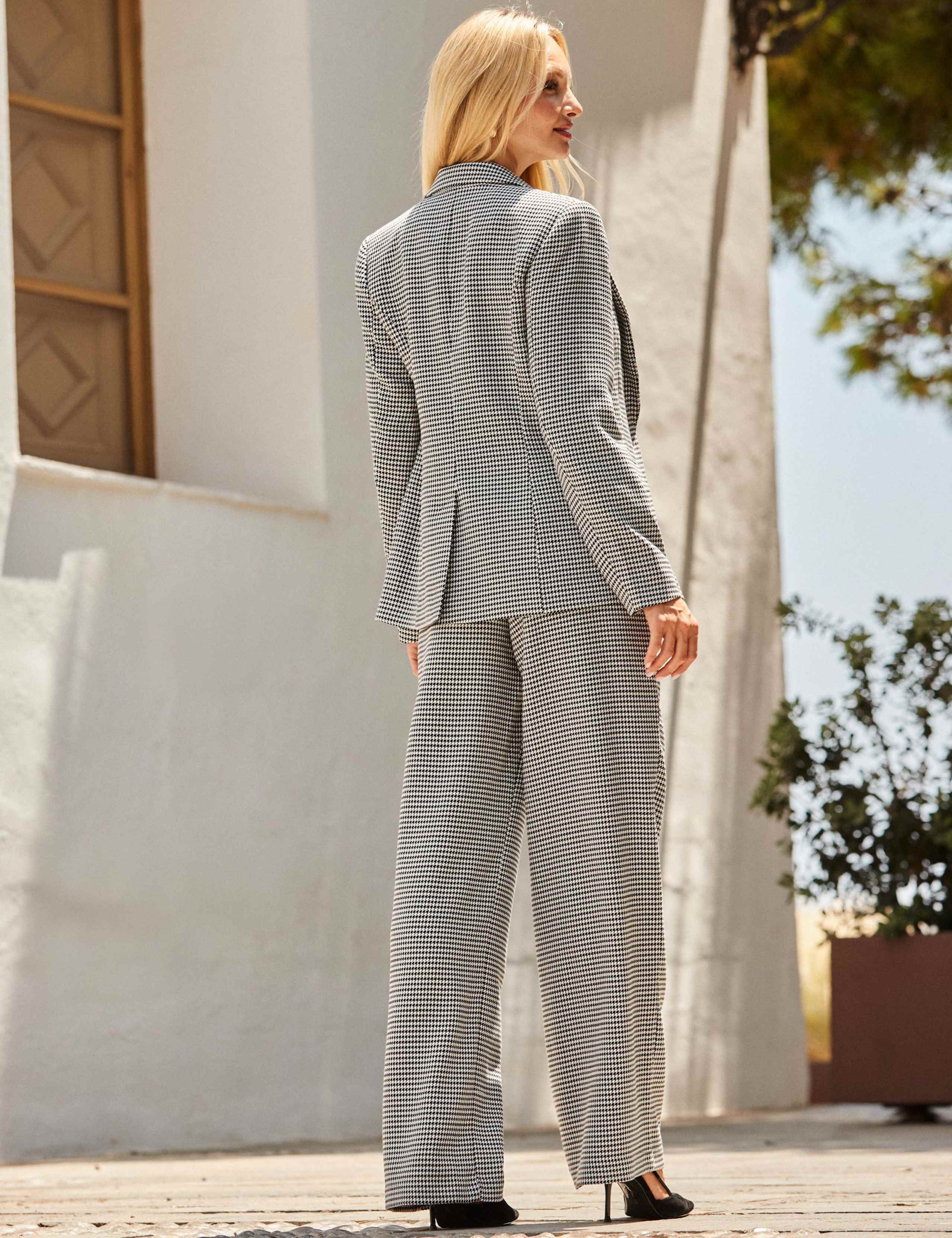 Checked Wide Leg Trousers 6 of 8