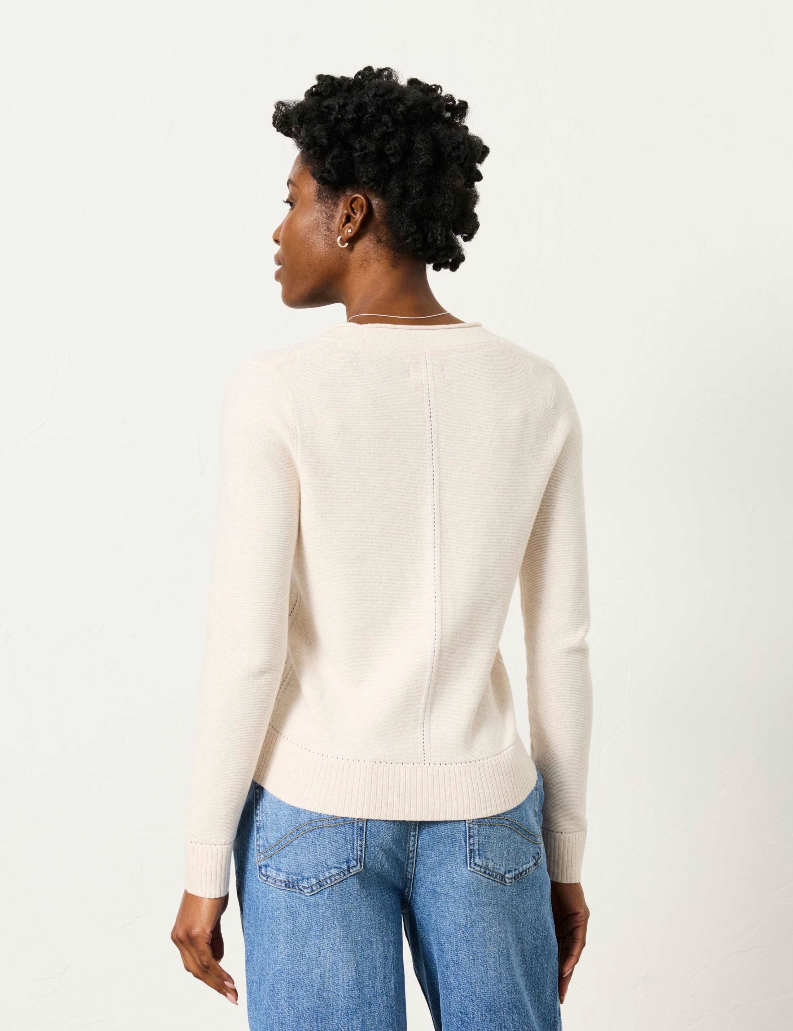 Pure Cotton Textured V-Neck Cardigan 6 of 6