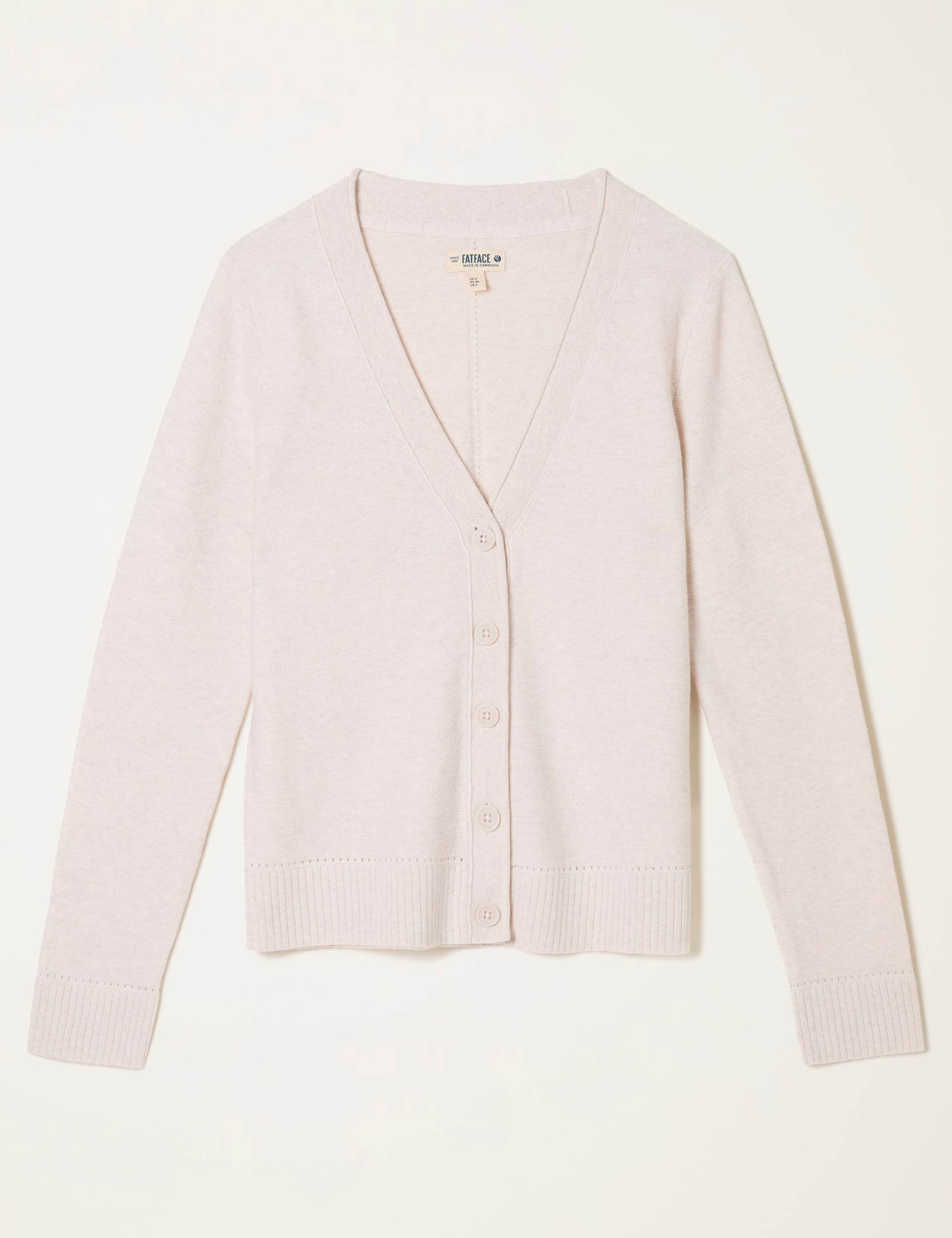 Pure Cotton Textured V-Neck Cardigan 2 of 6