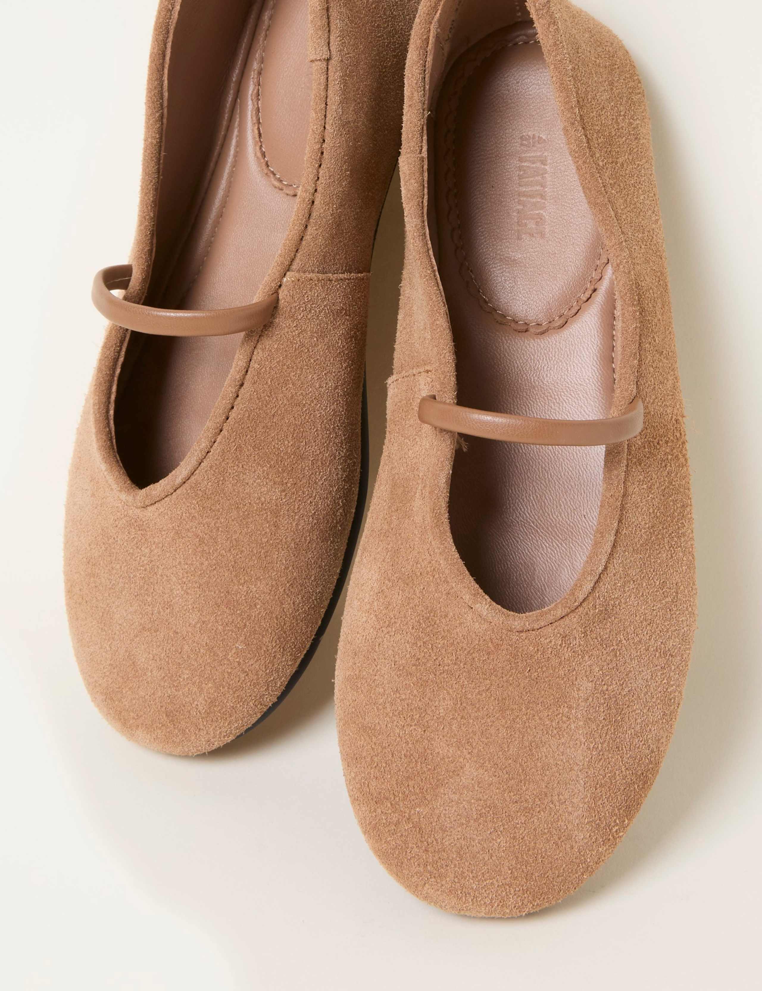 Suede Flat Ballet Pumps 3 of 3