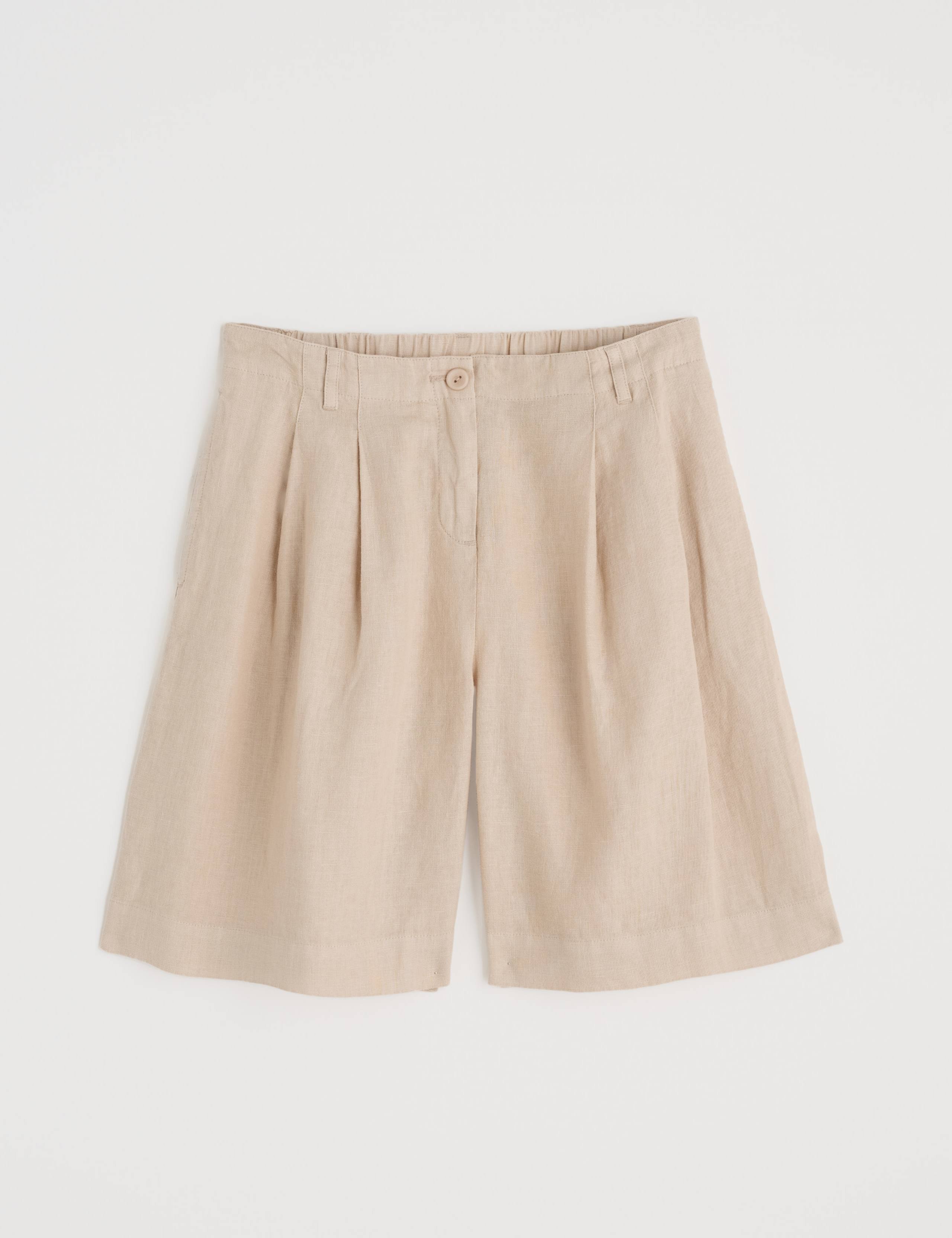 Pure Linen Pleat Front Shorts 2 of 4