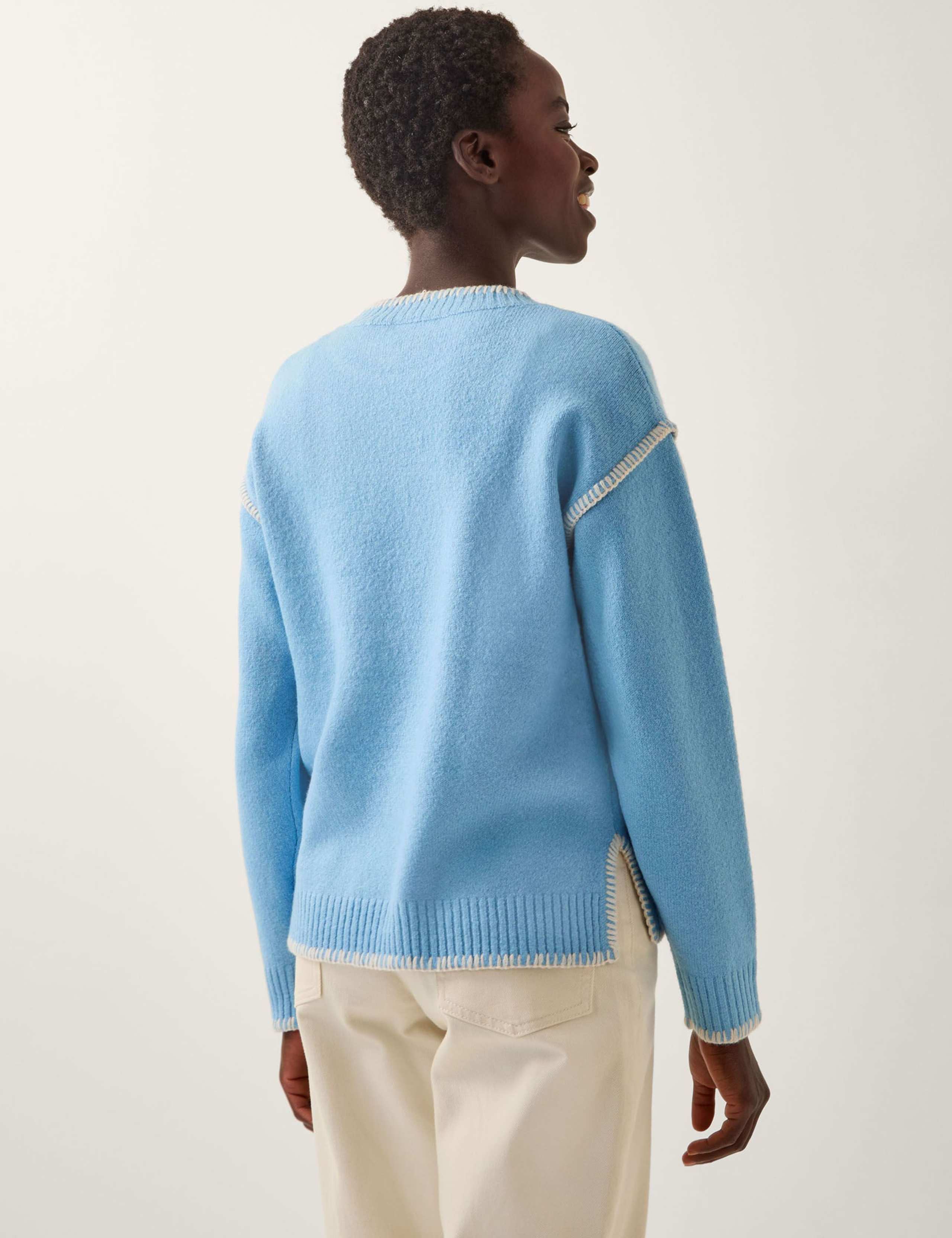 Blanket Stitch Detail Jumper with Wool 4 of 4