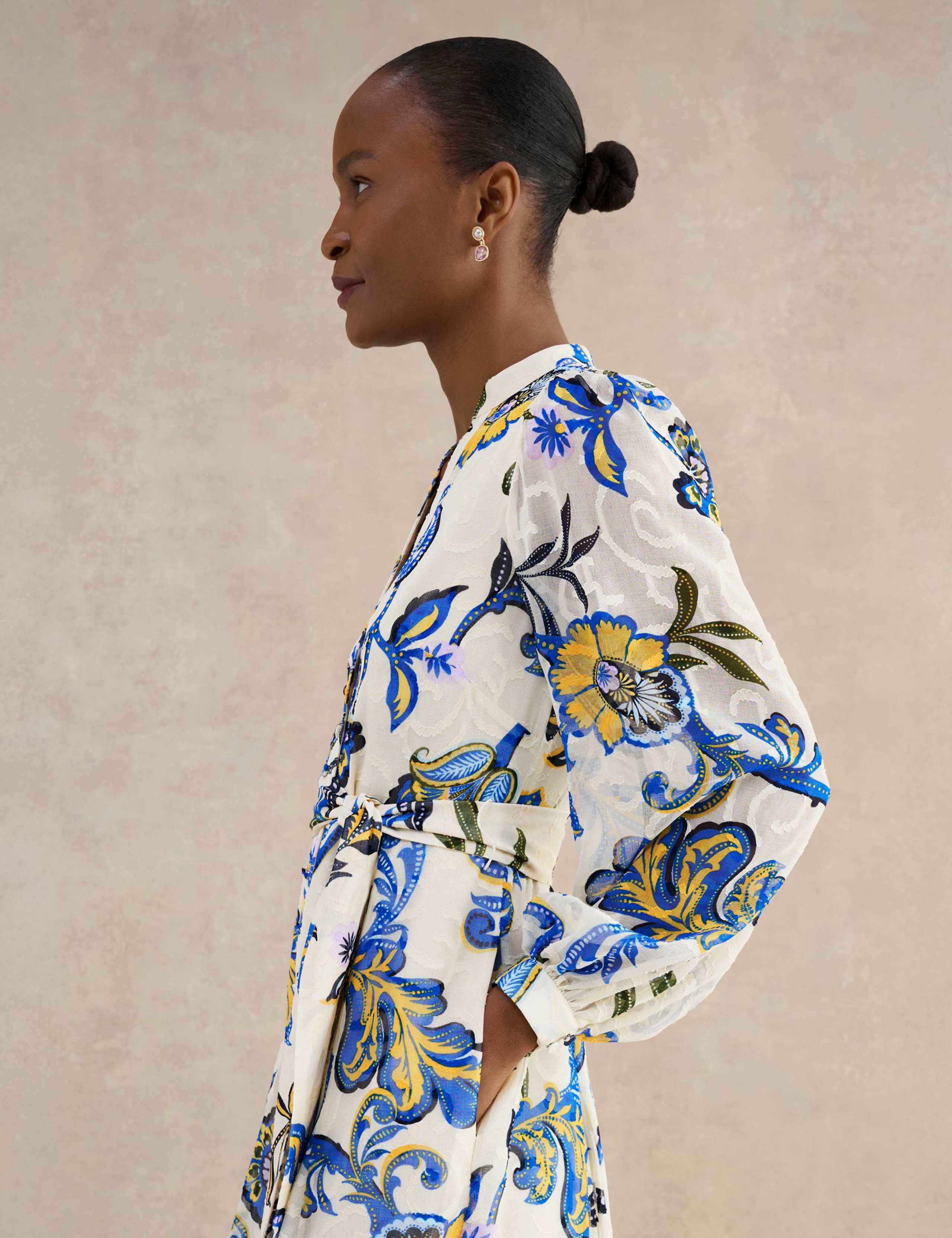 Paisley V-Neck Maxi Skater Dress 5 of 5