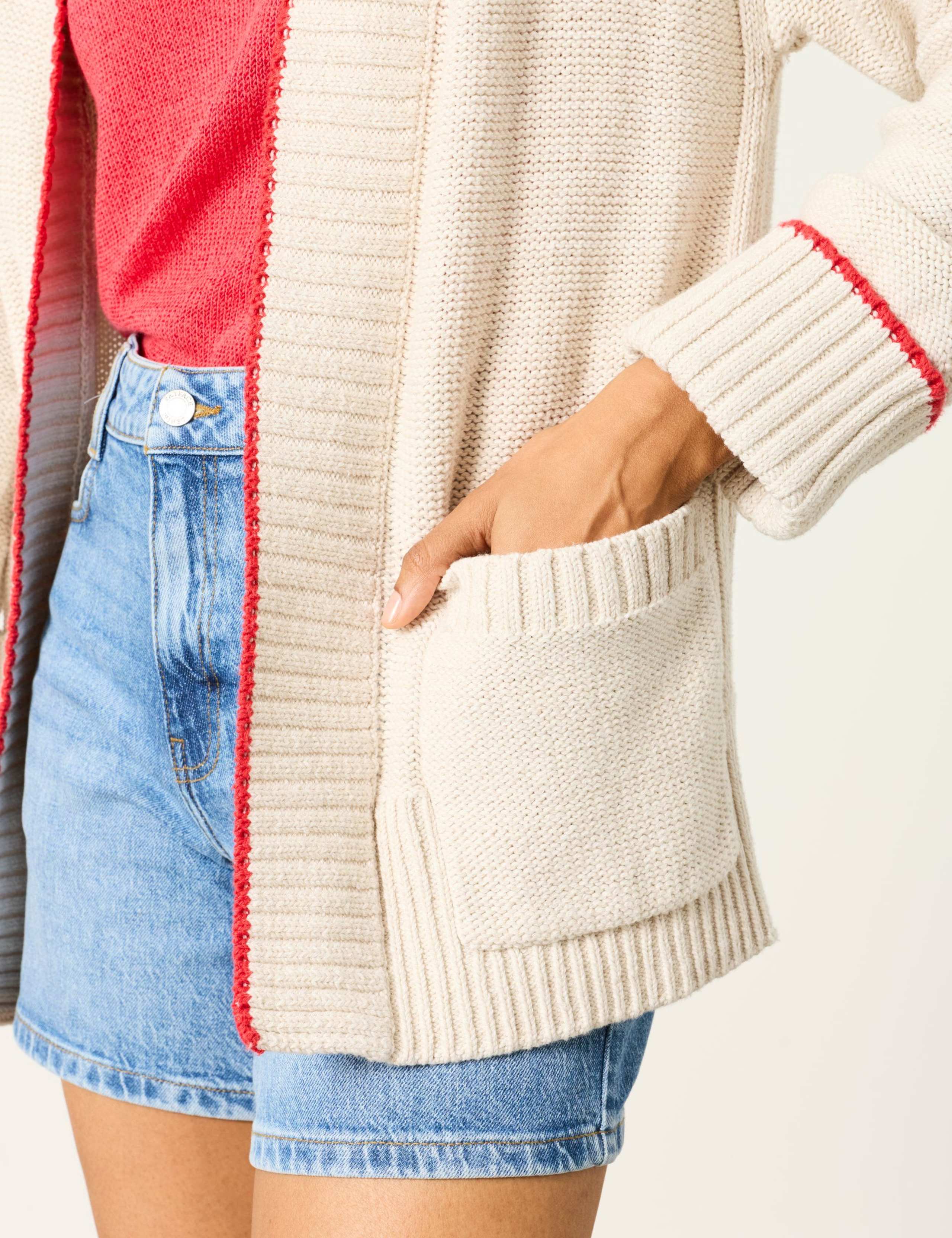 Cotton Rich Ribbed Shrimp Cardigan 6 of 7