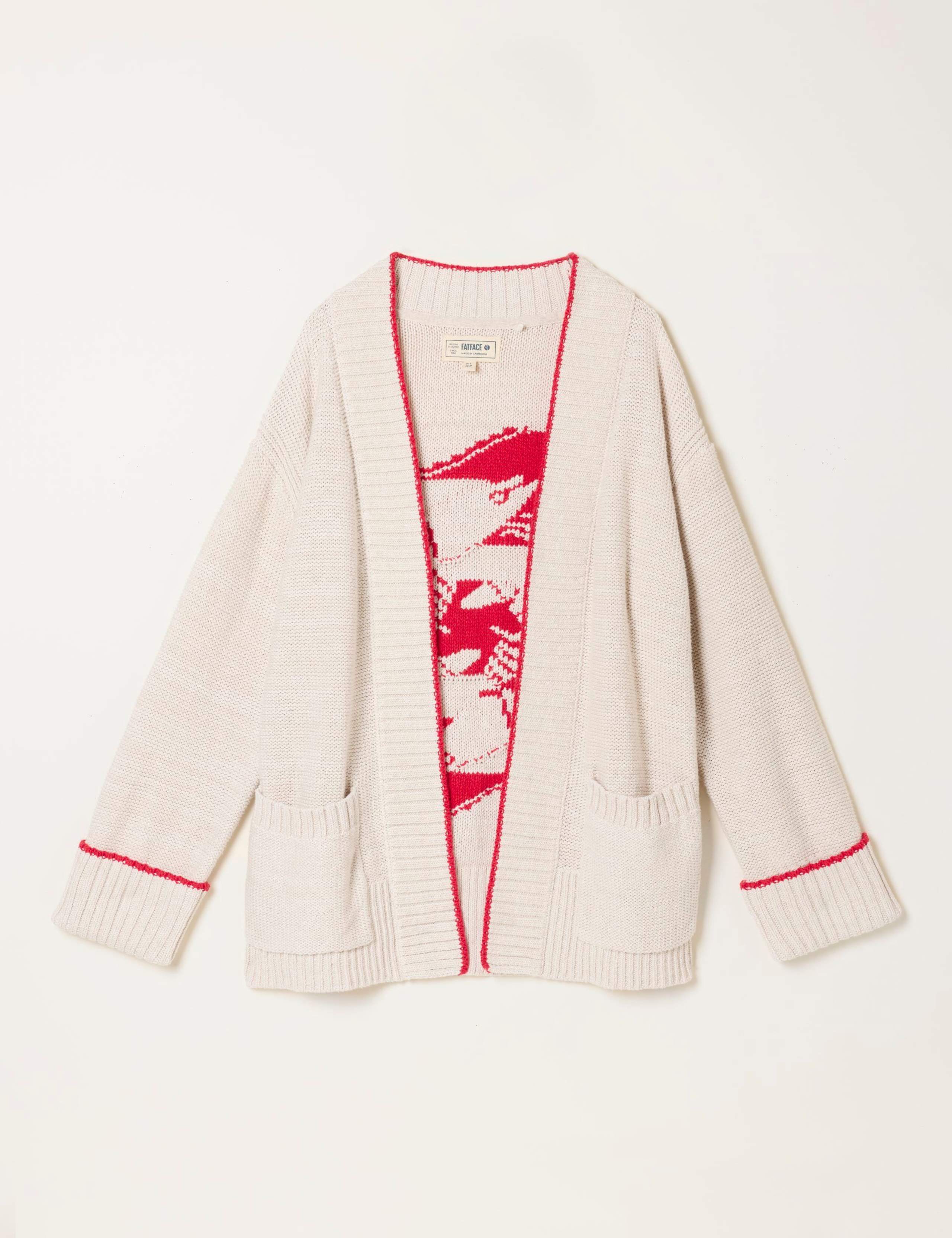 Cotton Rich Ribbed Shrimp Cardigan 2 of 7