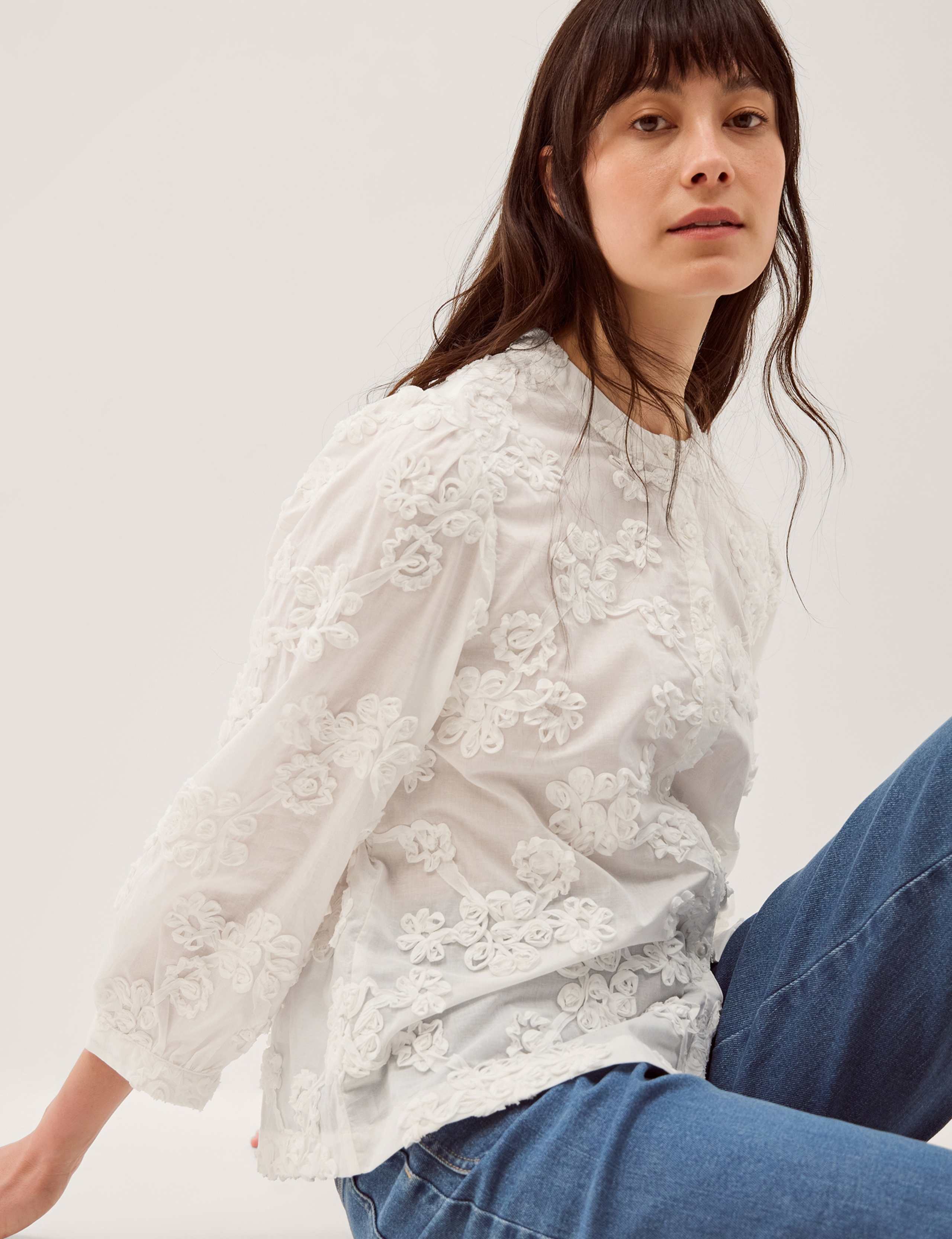 Pure Cotton Embroidered Blouse 4 of 6