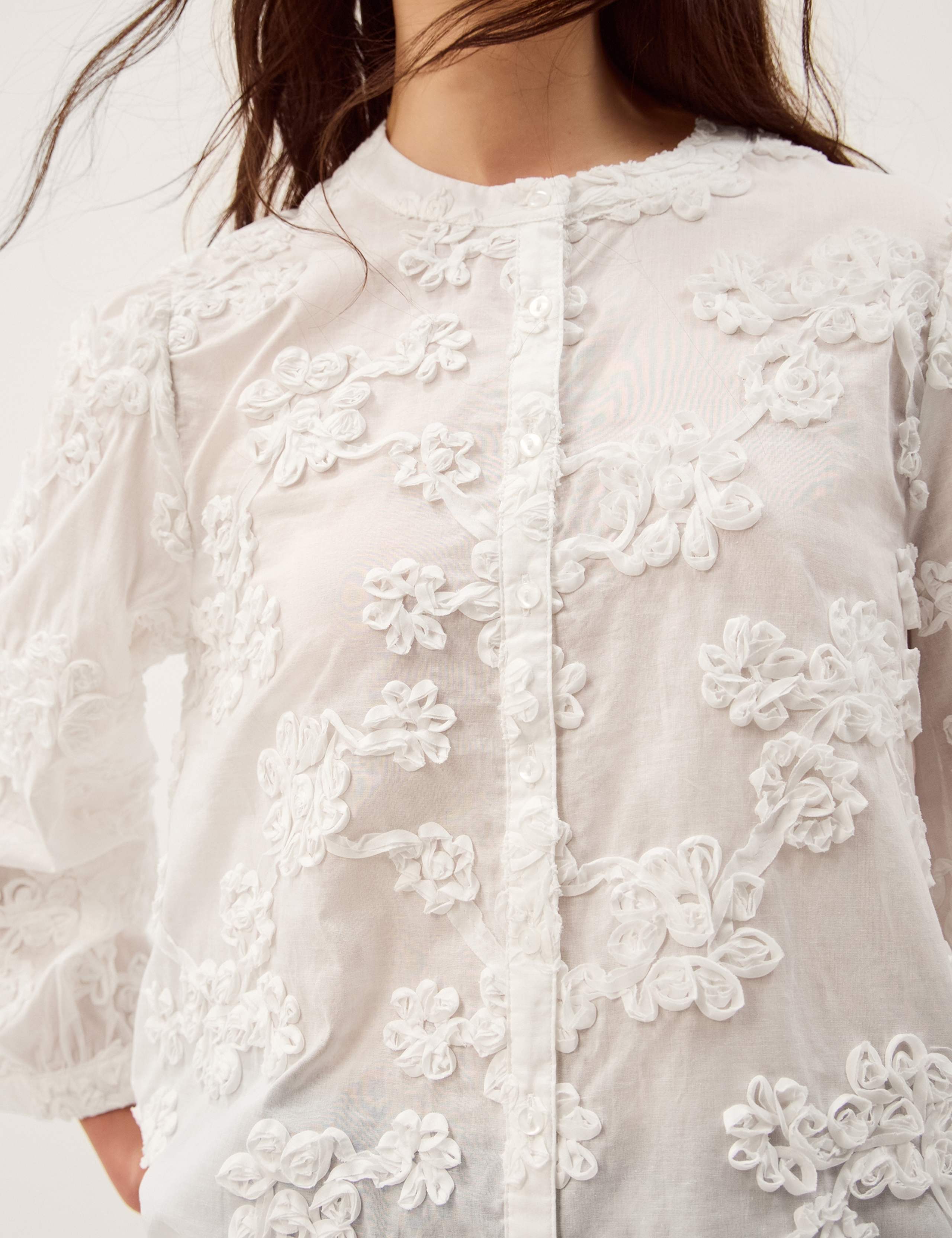 Pure Cotton Embroidered Blouse 5 of 6