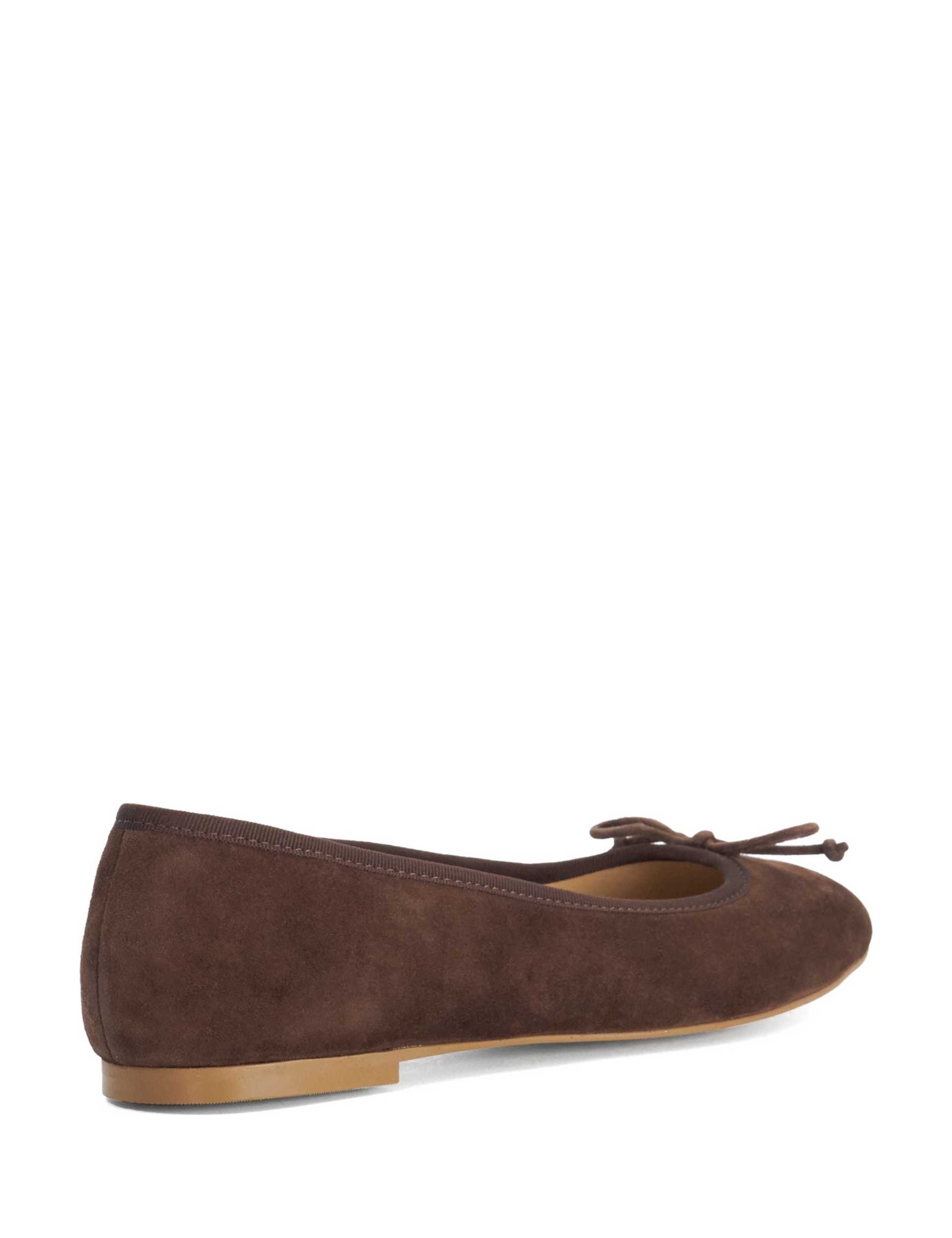 Suede Bow Ballet Pumps 2 of 5
