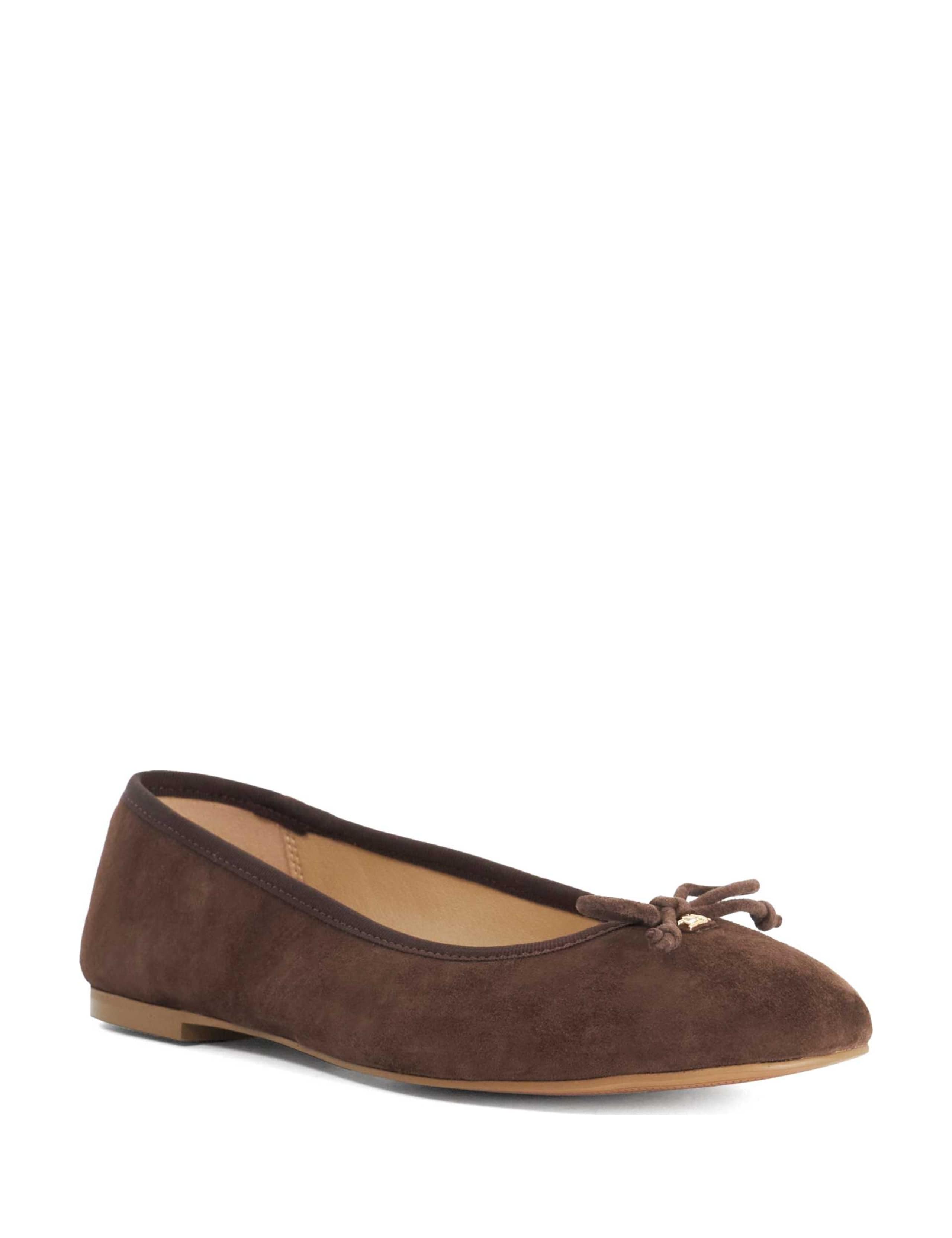 Suede Bow Ballet Pumps 5 of 5