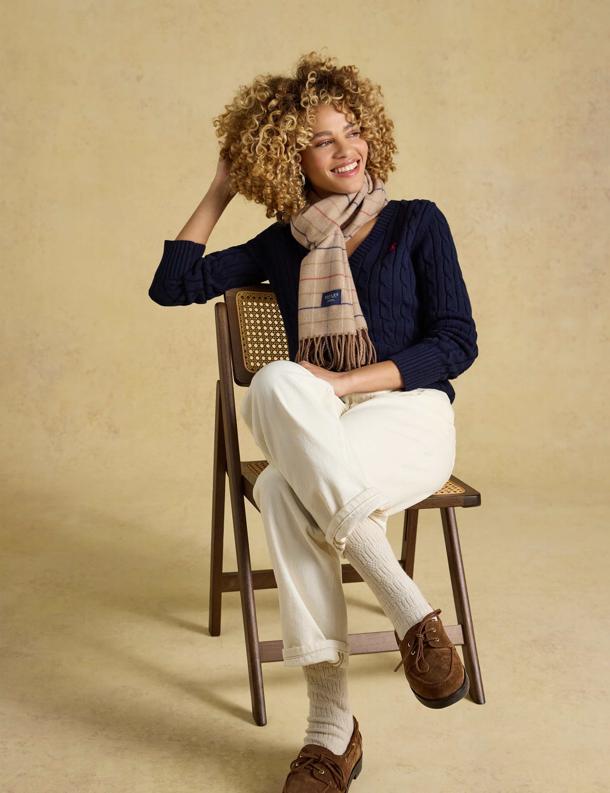 Woven Checked Tassel Scarf 5 of 6