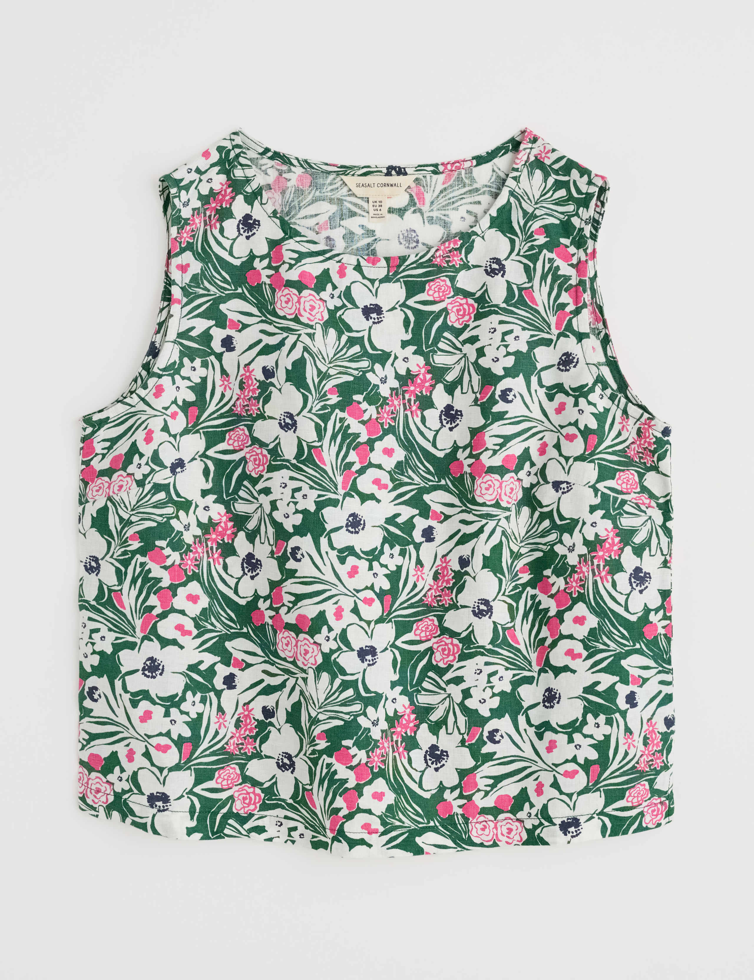 Pure Linen Floral Vest 2 of 4
