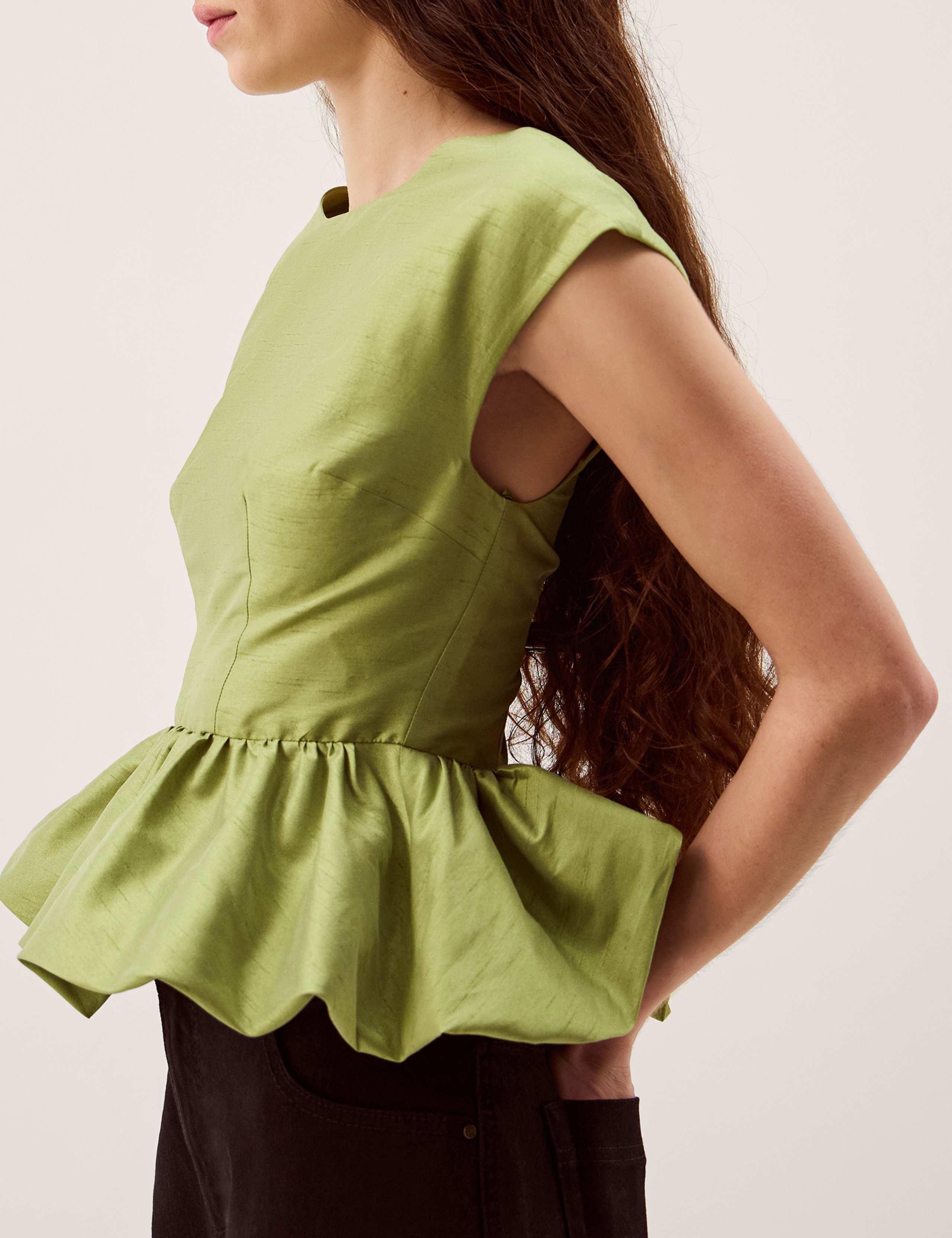 Slash Neck Peplum Top 5 of 5
