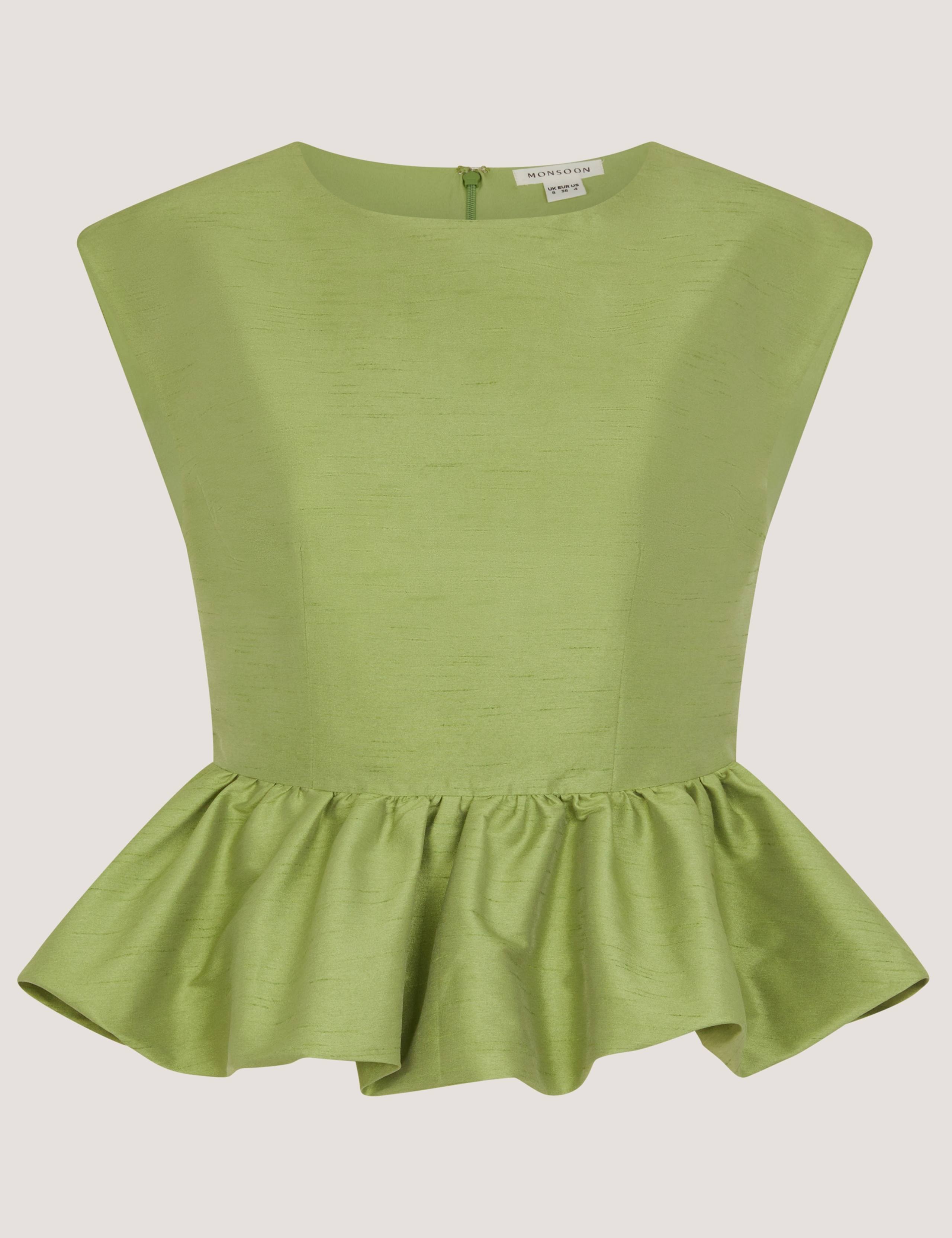 Slash Neck Peplum Top 2 of 5