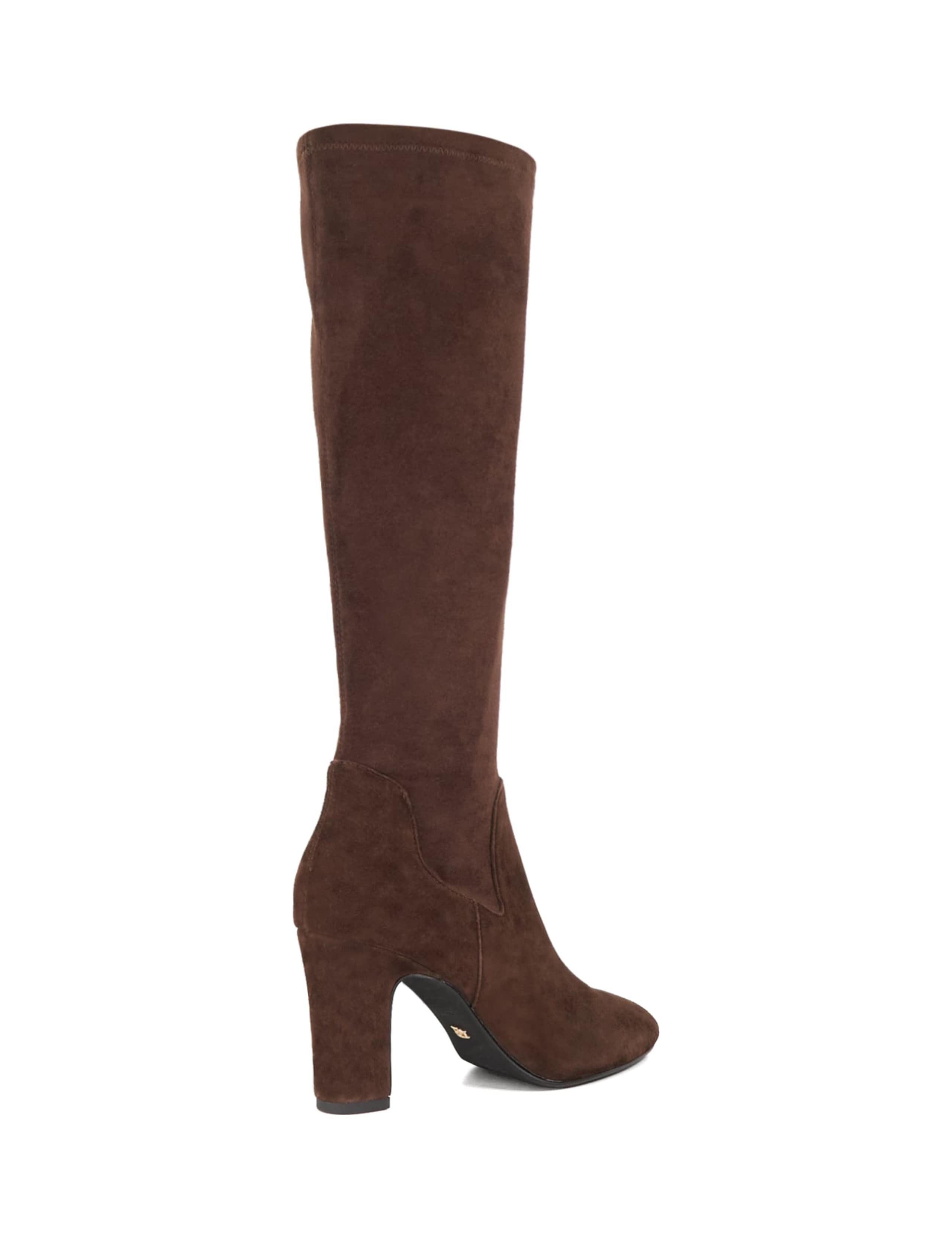 Wide Fit Suede Block Heel Knee High Boots 4 of 6
