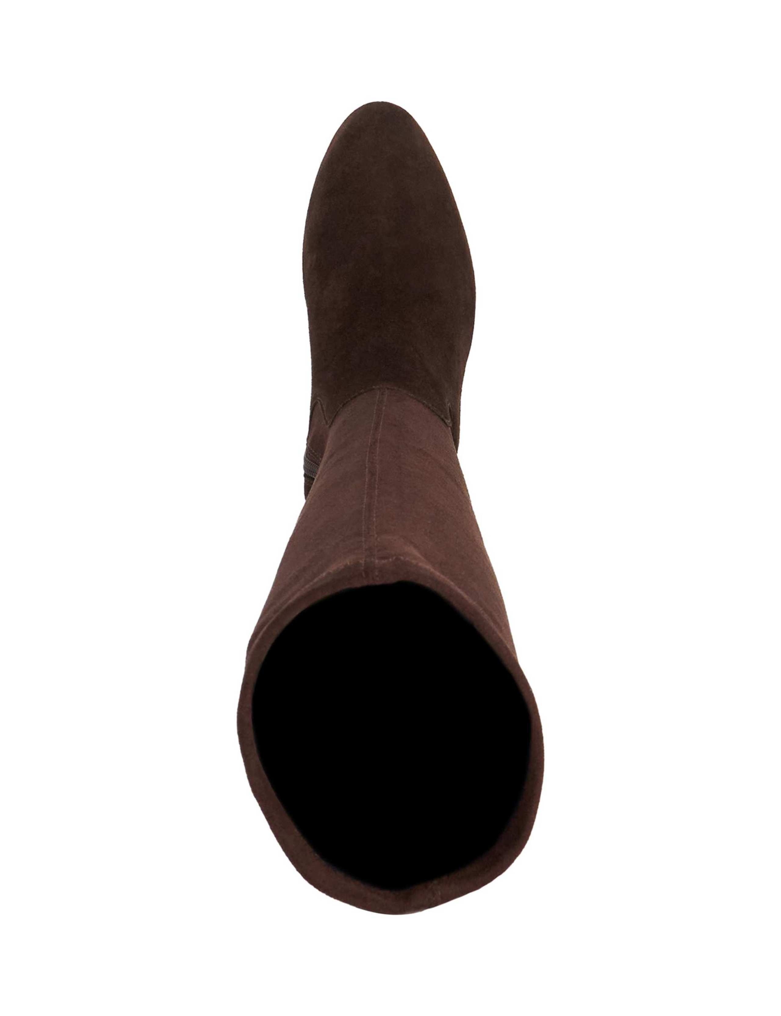 Wide Fit Suede Block Heel Knee High Boots 6 of 6