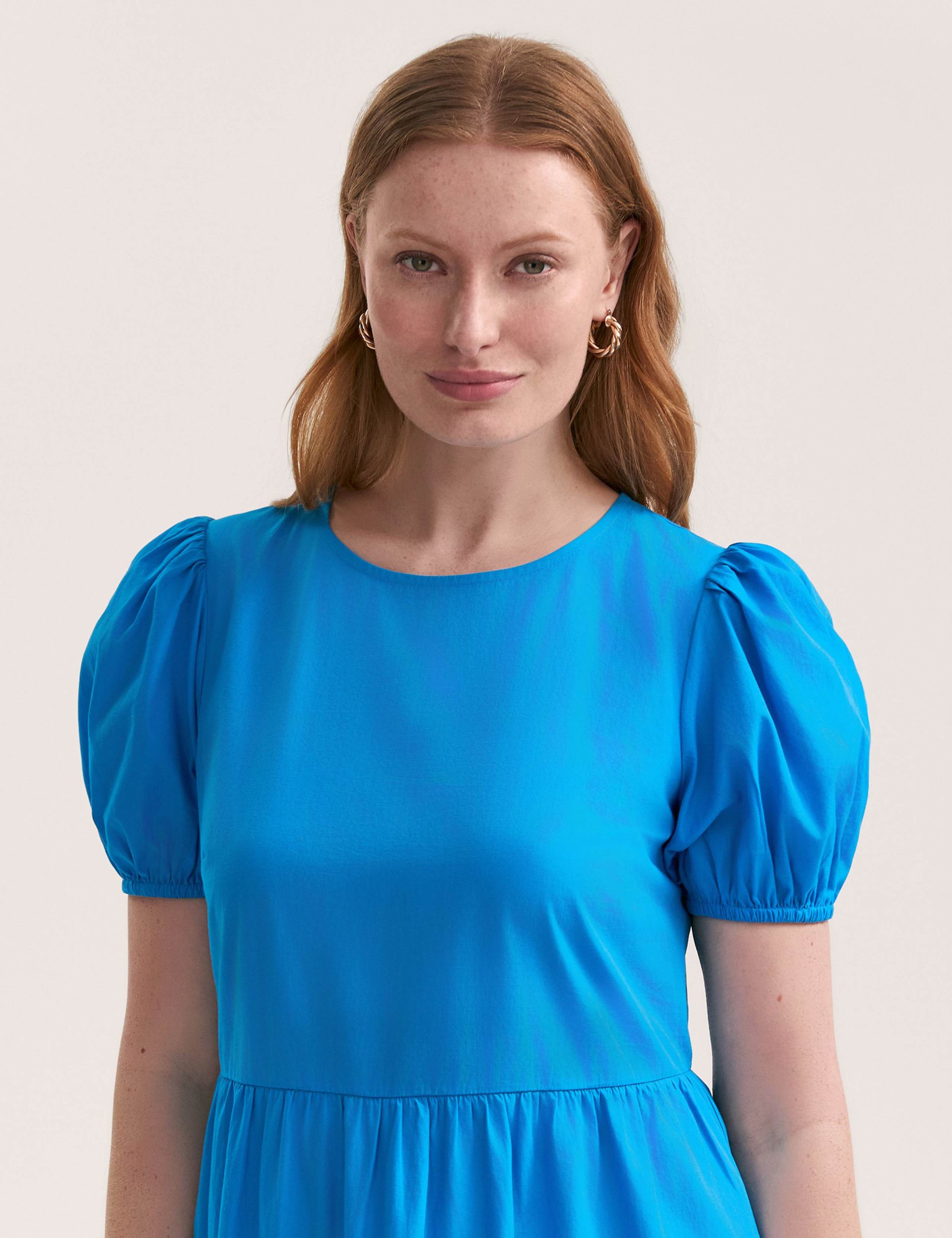 Pure Cotton Midi Tiered Dress 4 of 4