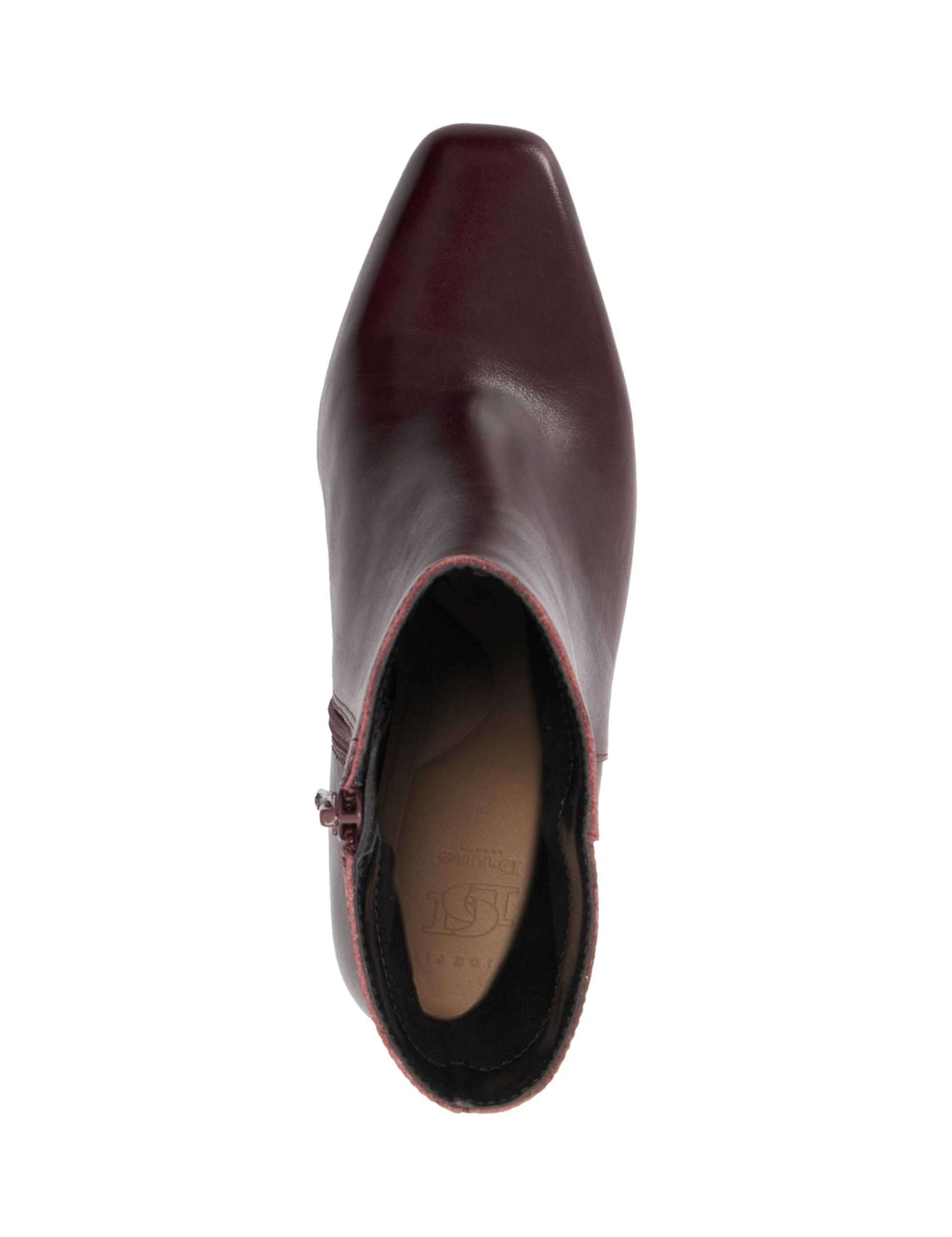 Wide Fit Leather Square Toe Ankle Boots 5 of 6
