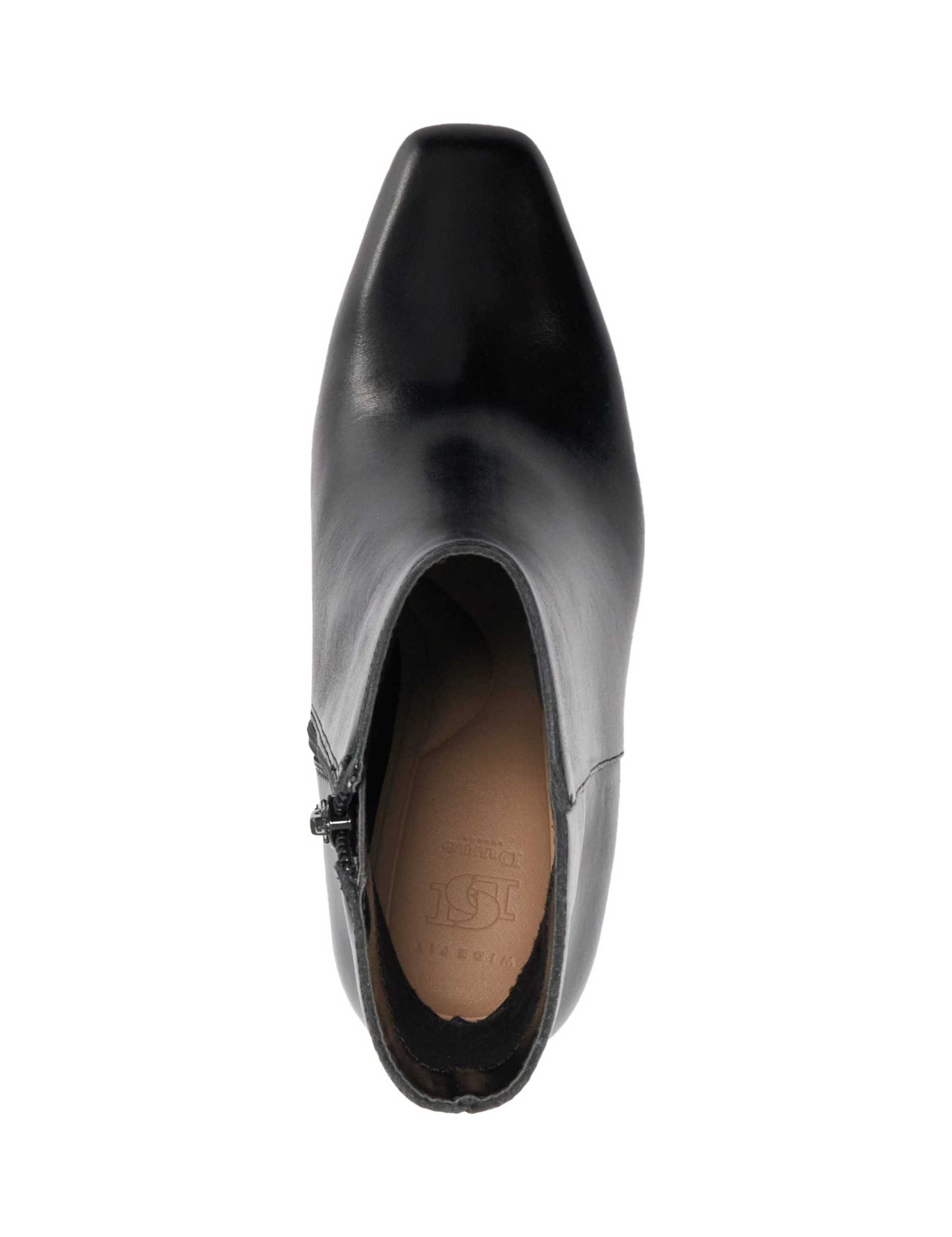 Wide Fit Leather Square Toe Ankle Boots 3 of 6