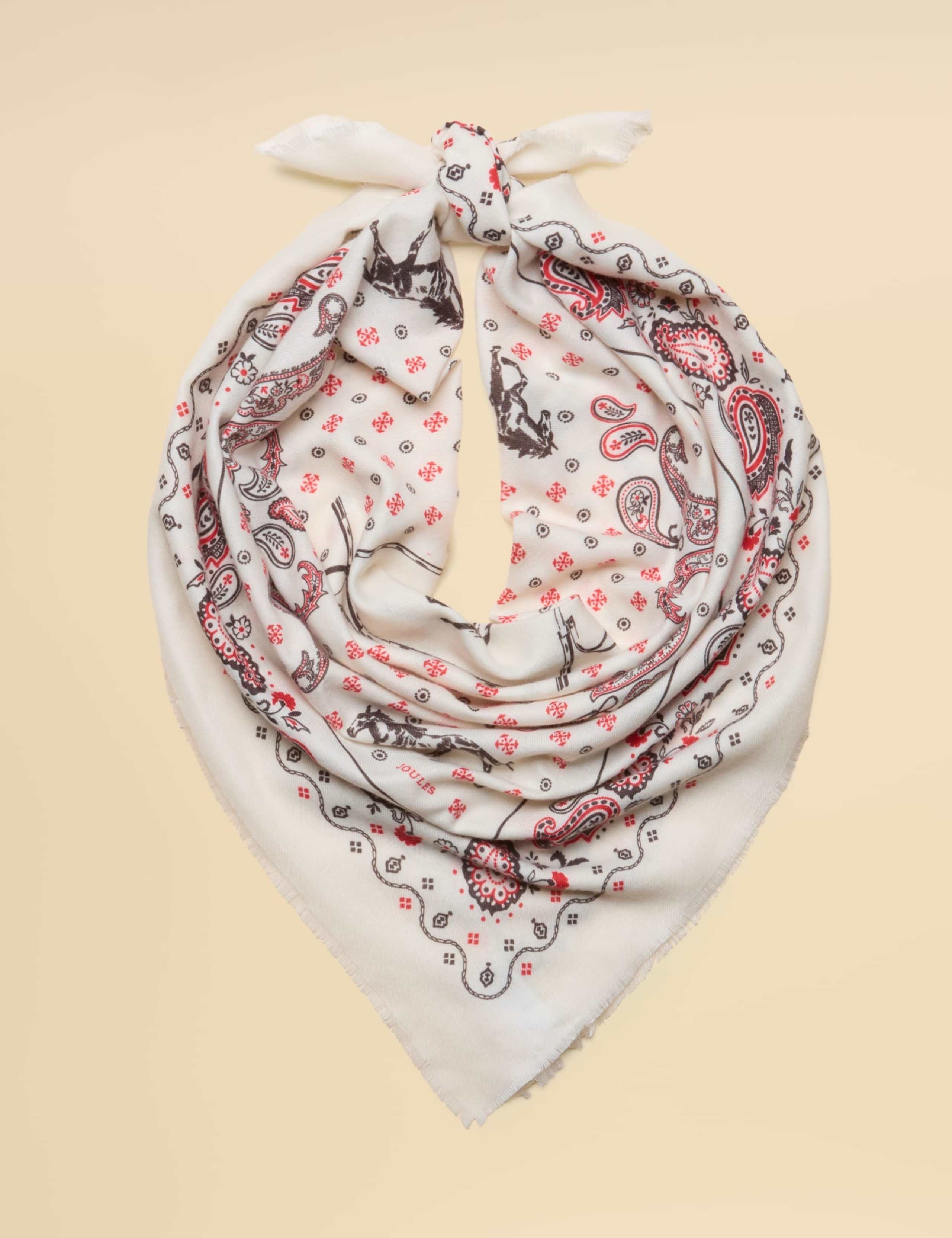 Printed Paisley Square Scarf 1 of 7