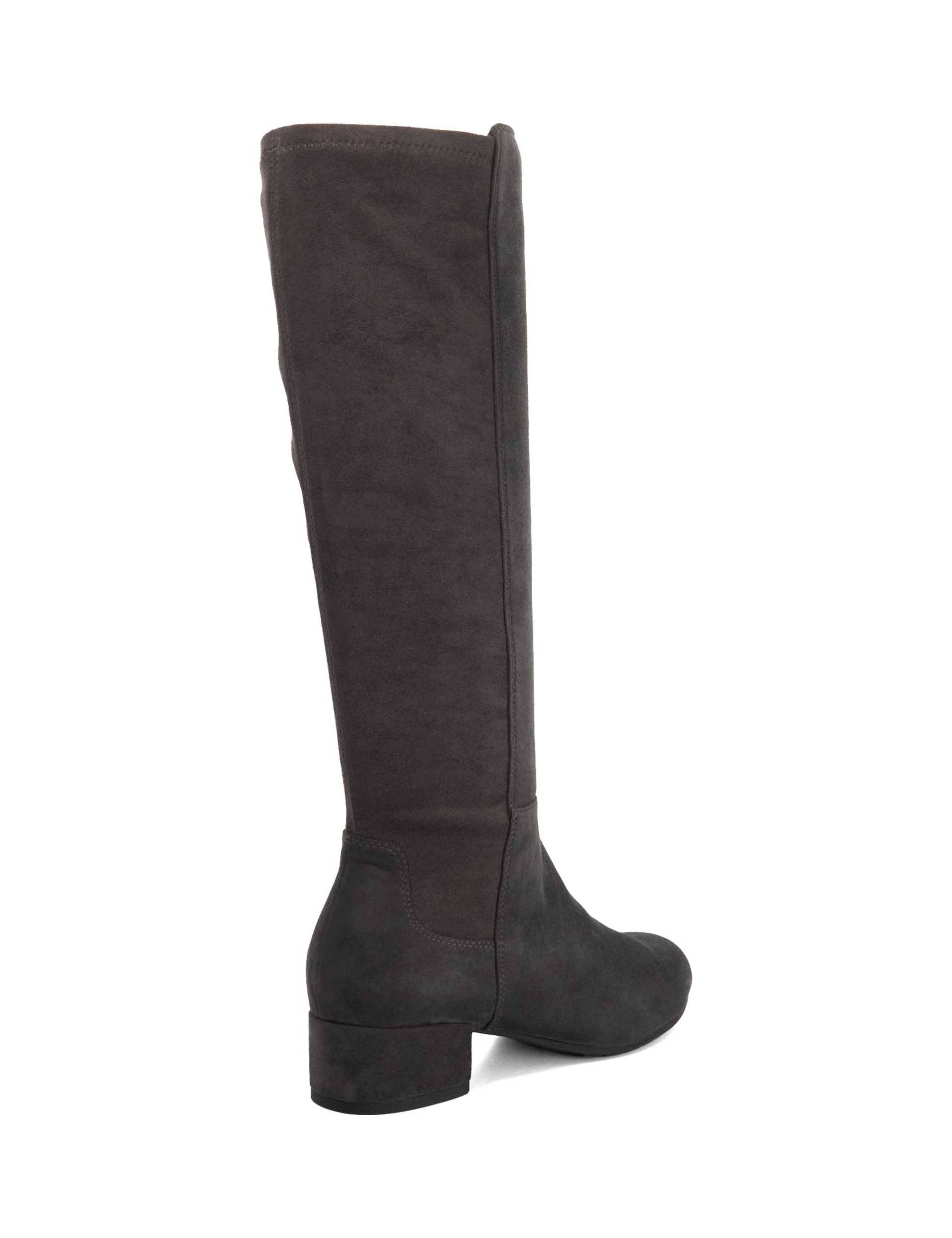 Wide Fit Suede Block Heel Knee High Boots 5 of 5