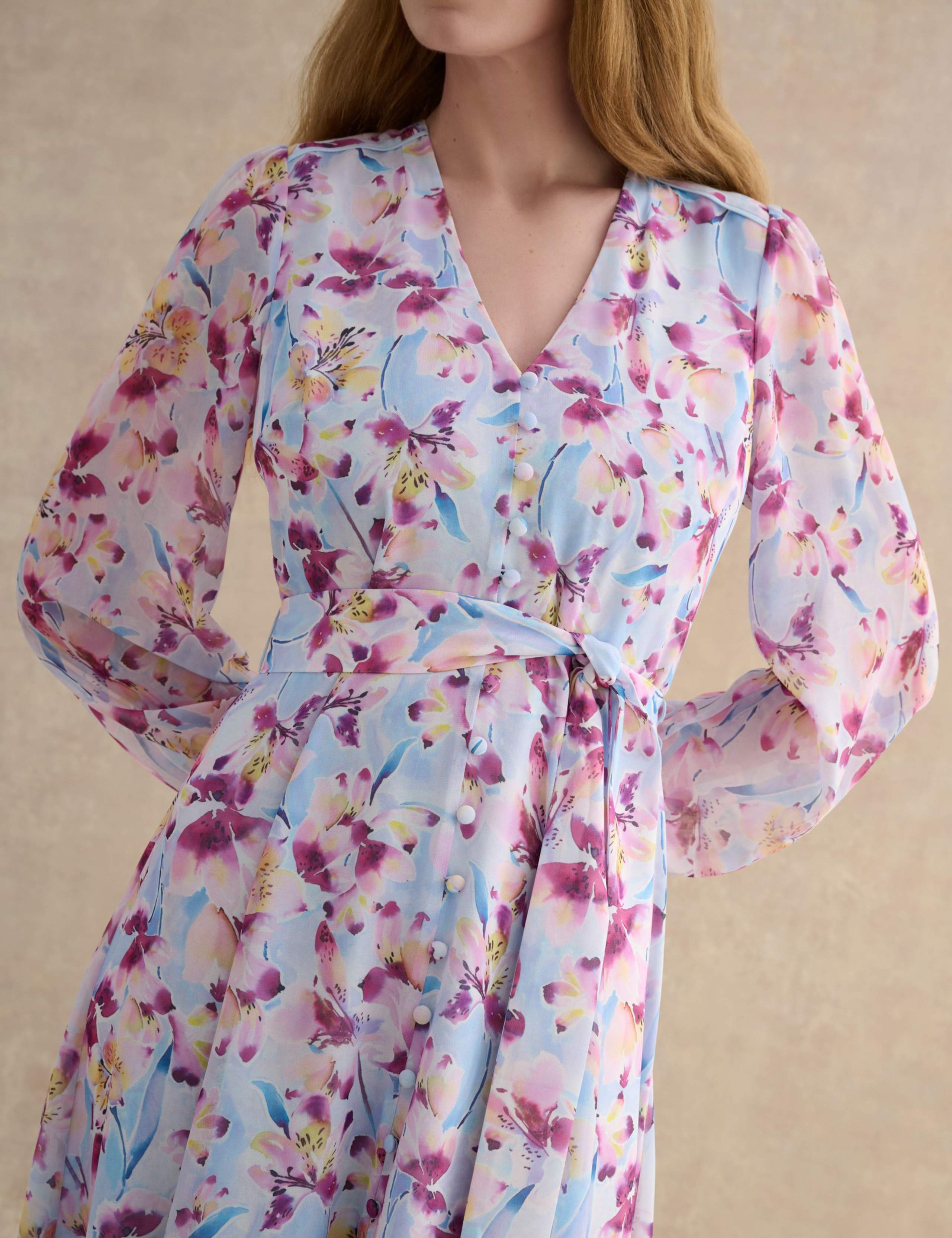 Floral V-Neck Maxi Skater Dress 5 of 5