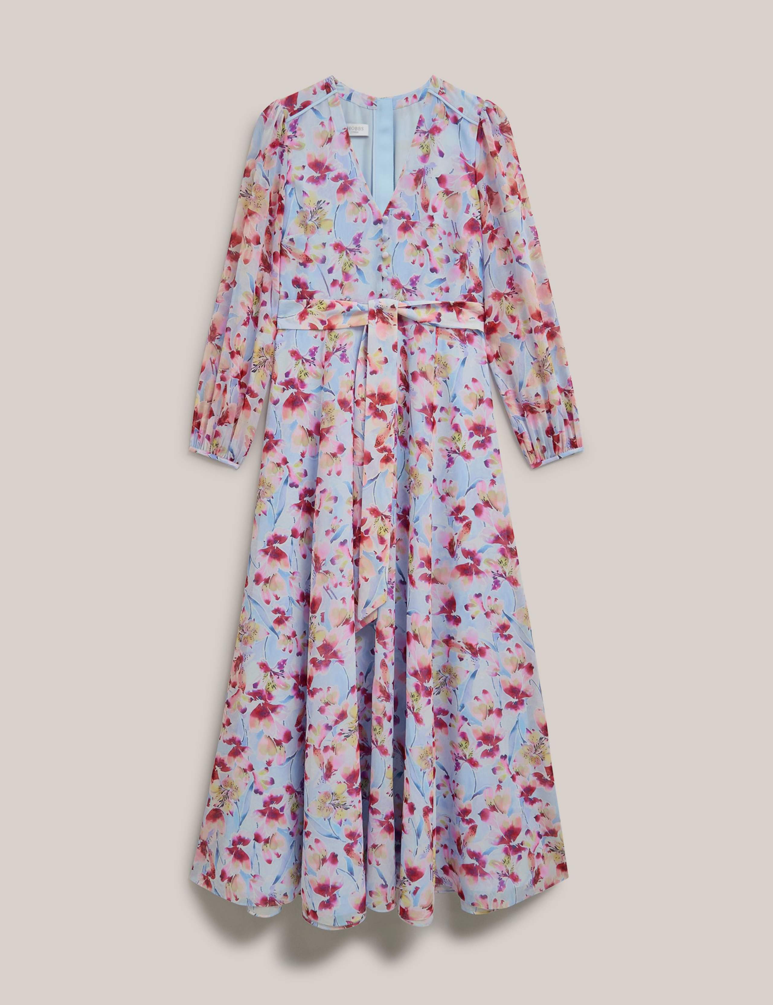 Floral V-Neck Maxi Skater Dress 2 of 5