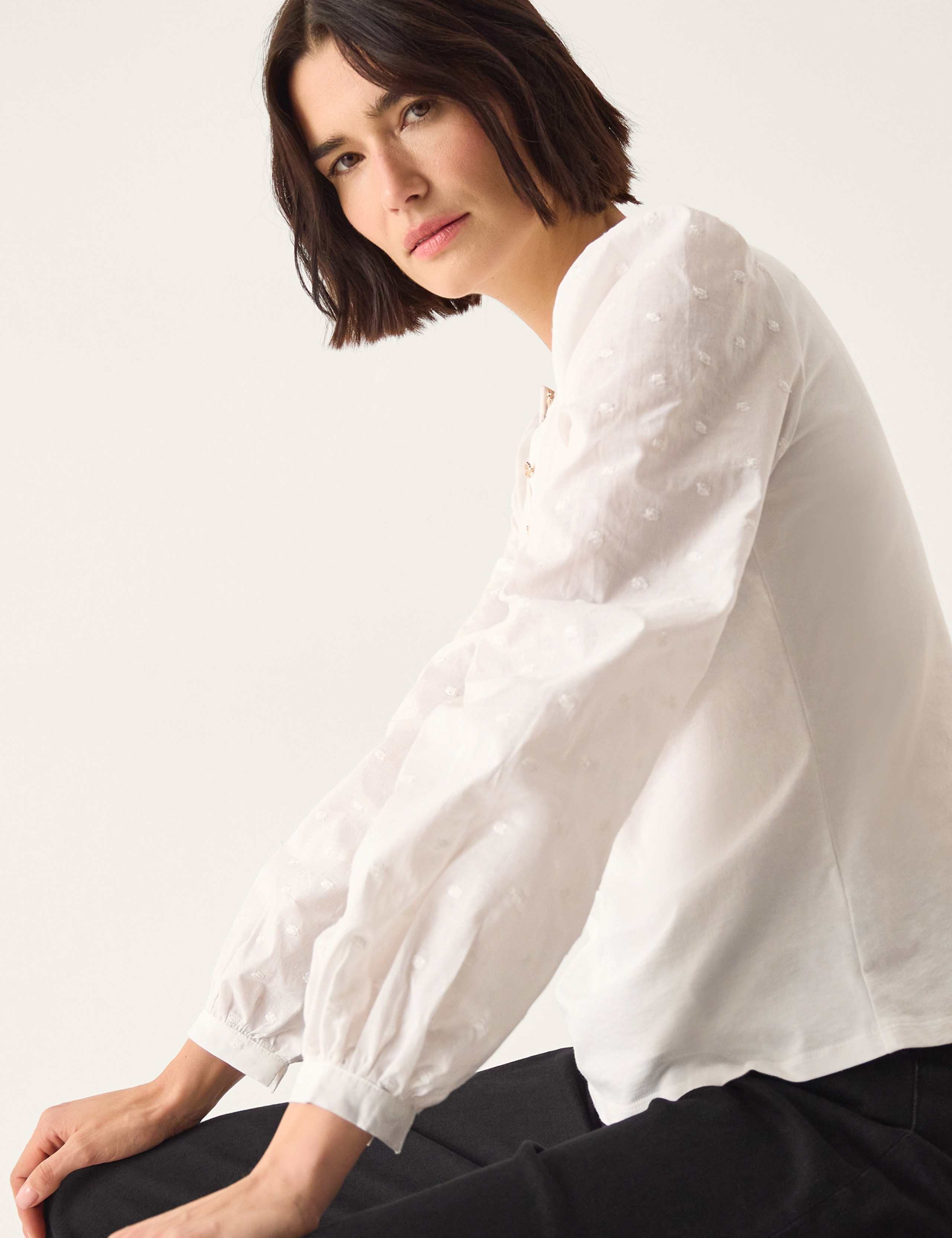Pure Cotton Embroidered Blouse 4 of 6