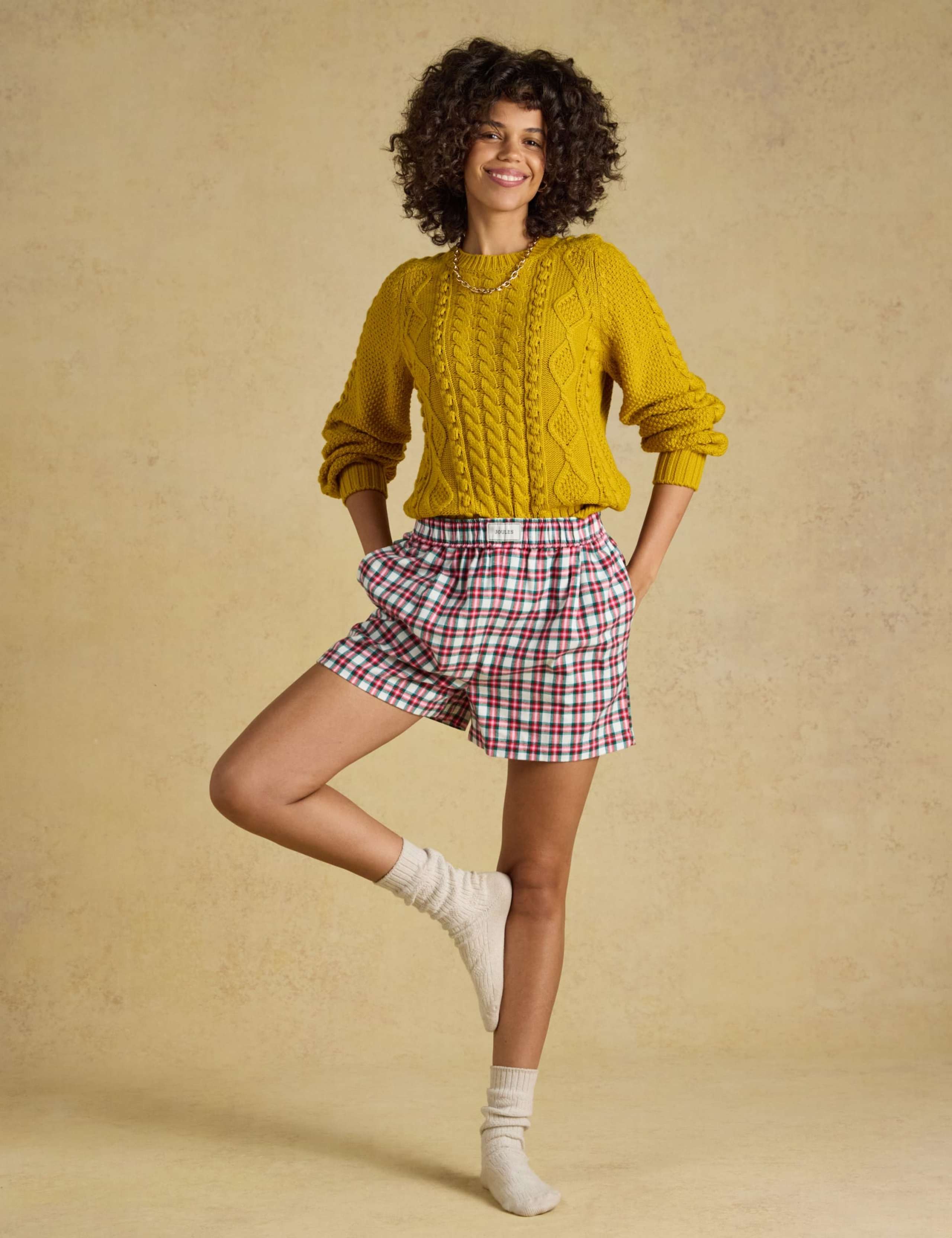 Pure Cotton Checked Shorts 6 of 6