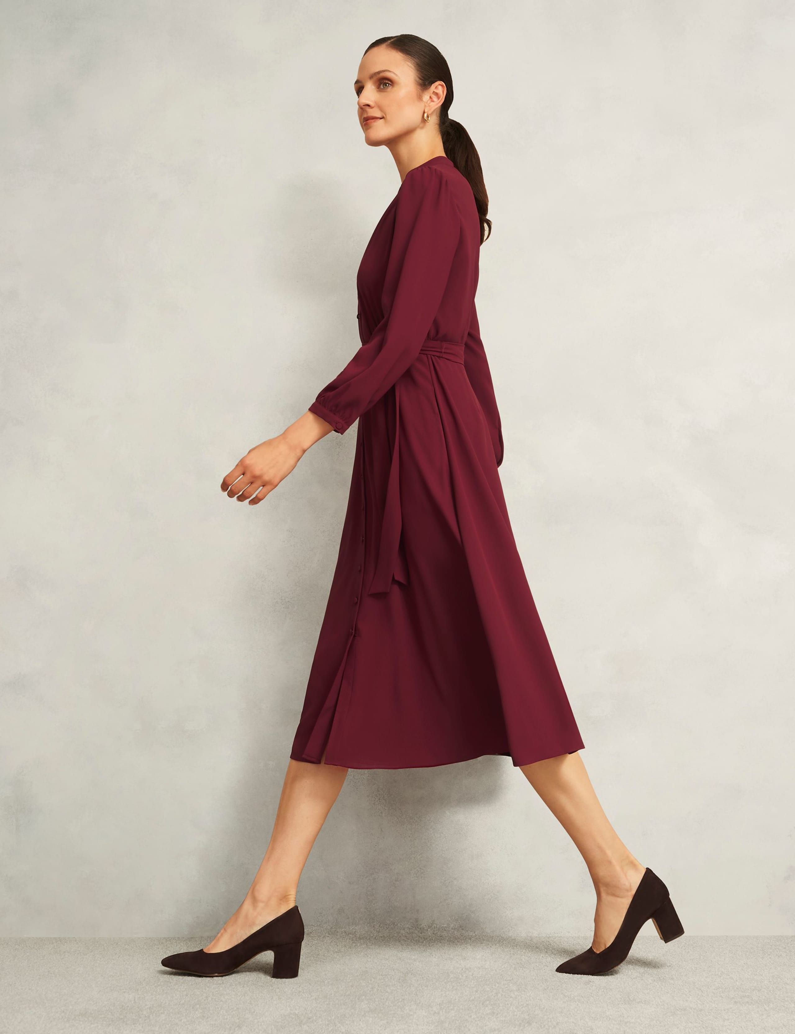 V-Neck Button Through Skater Dress 3 of 6