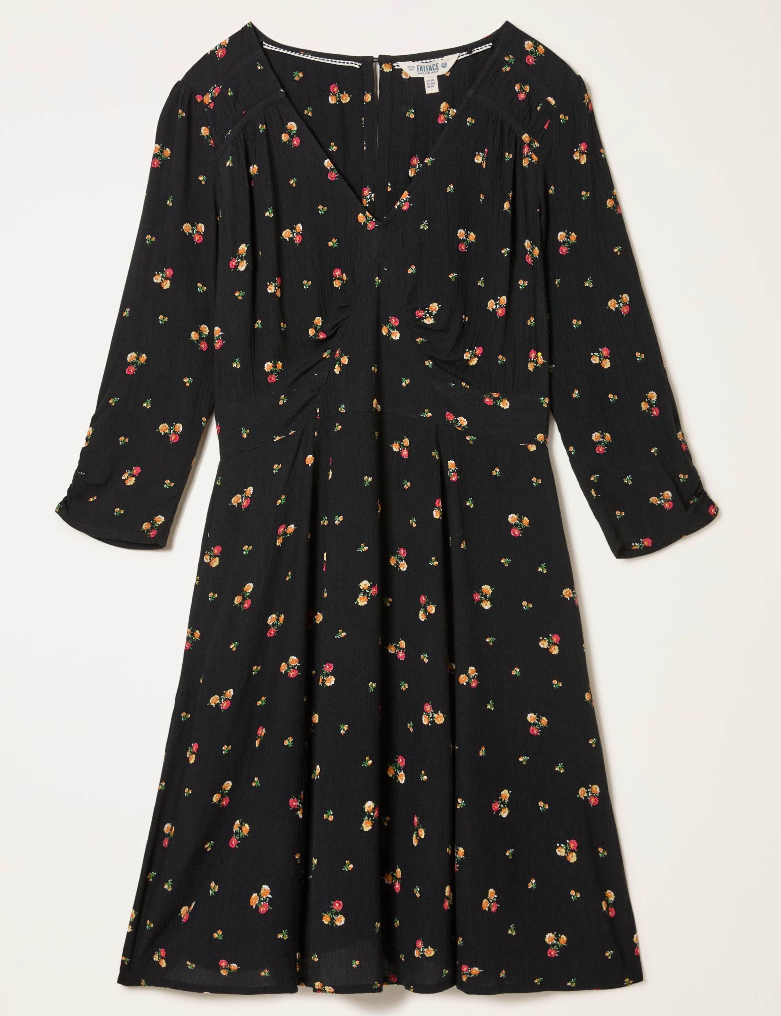 Floral V-Neck Mini Waisted Dress 2 of 4