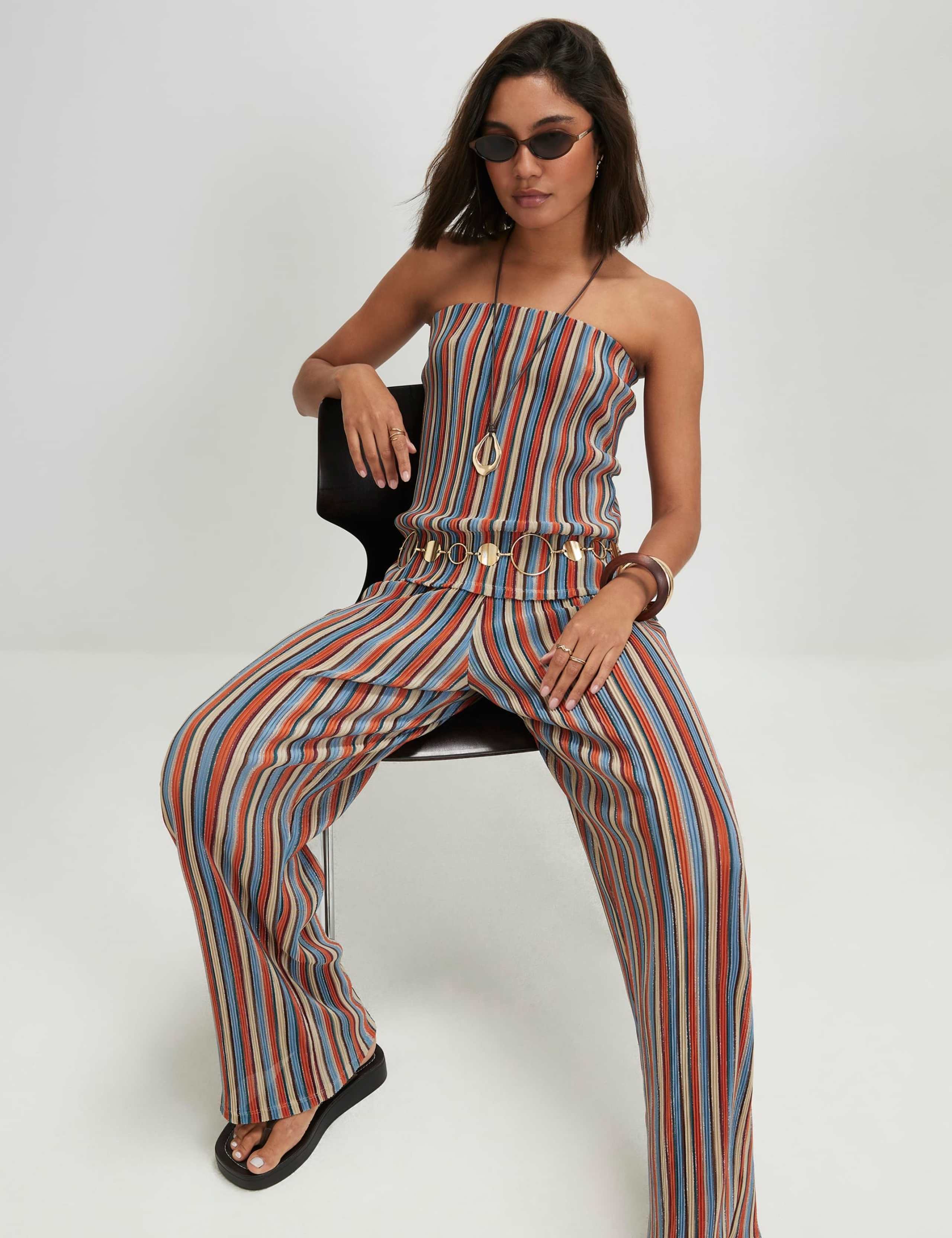 Metallic Striped Bandeau Top 2 of 4