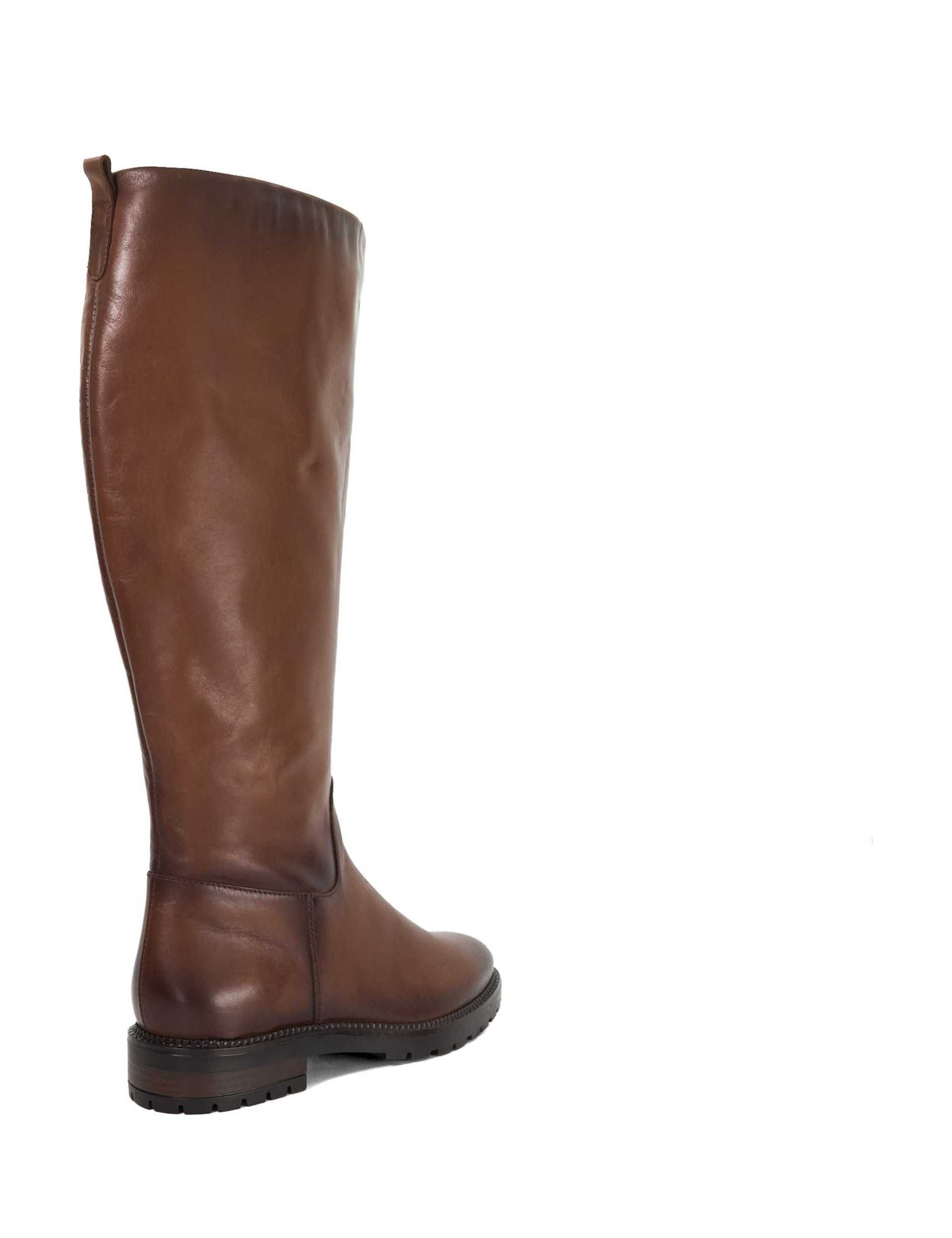 Wide Fit Leather Block Heel Knee High Boots 4 of 5