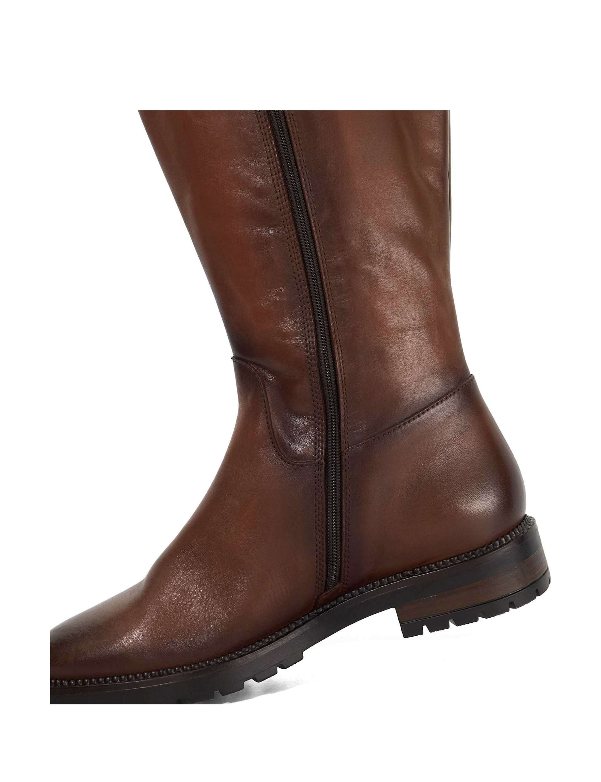 Wide Fit Leather Block Heel Knee High Boots 5 of 5