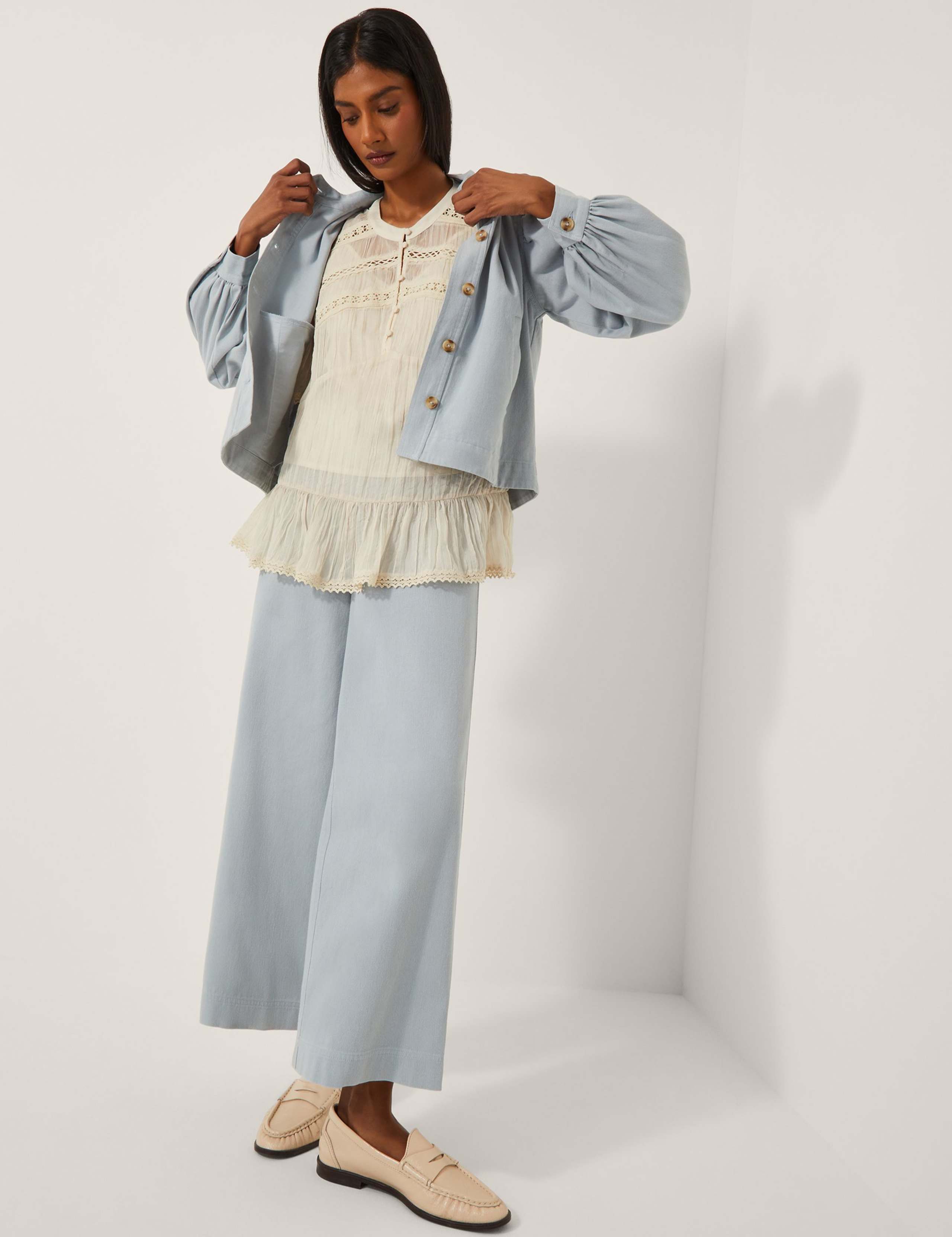 Embroidered Crew Neck Blouse 3 of 4
