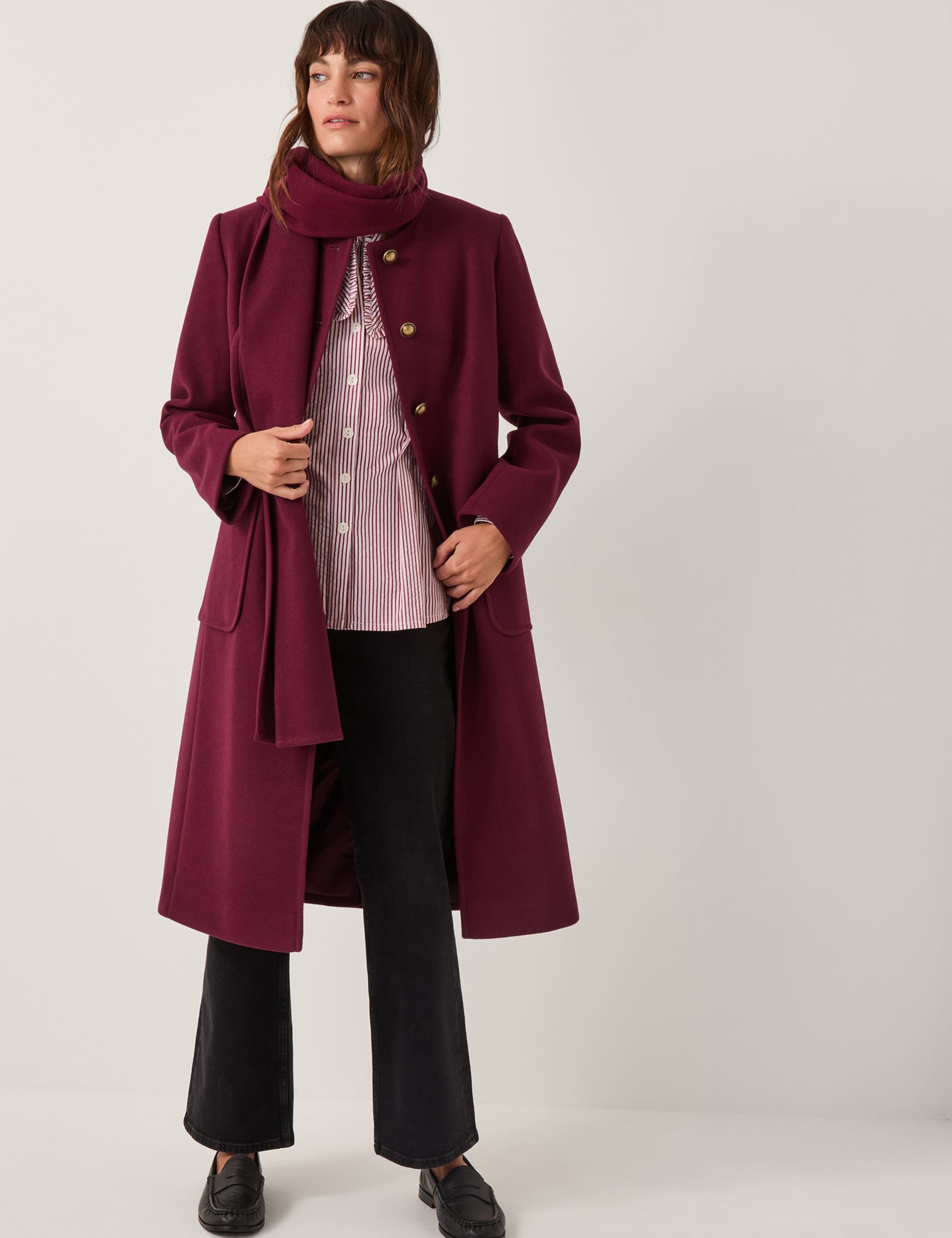 Scarf Longline Coat 1 of 5